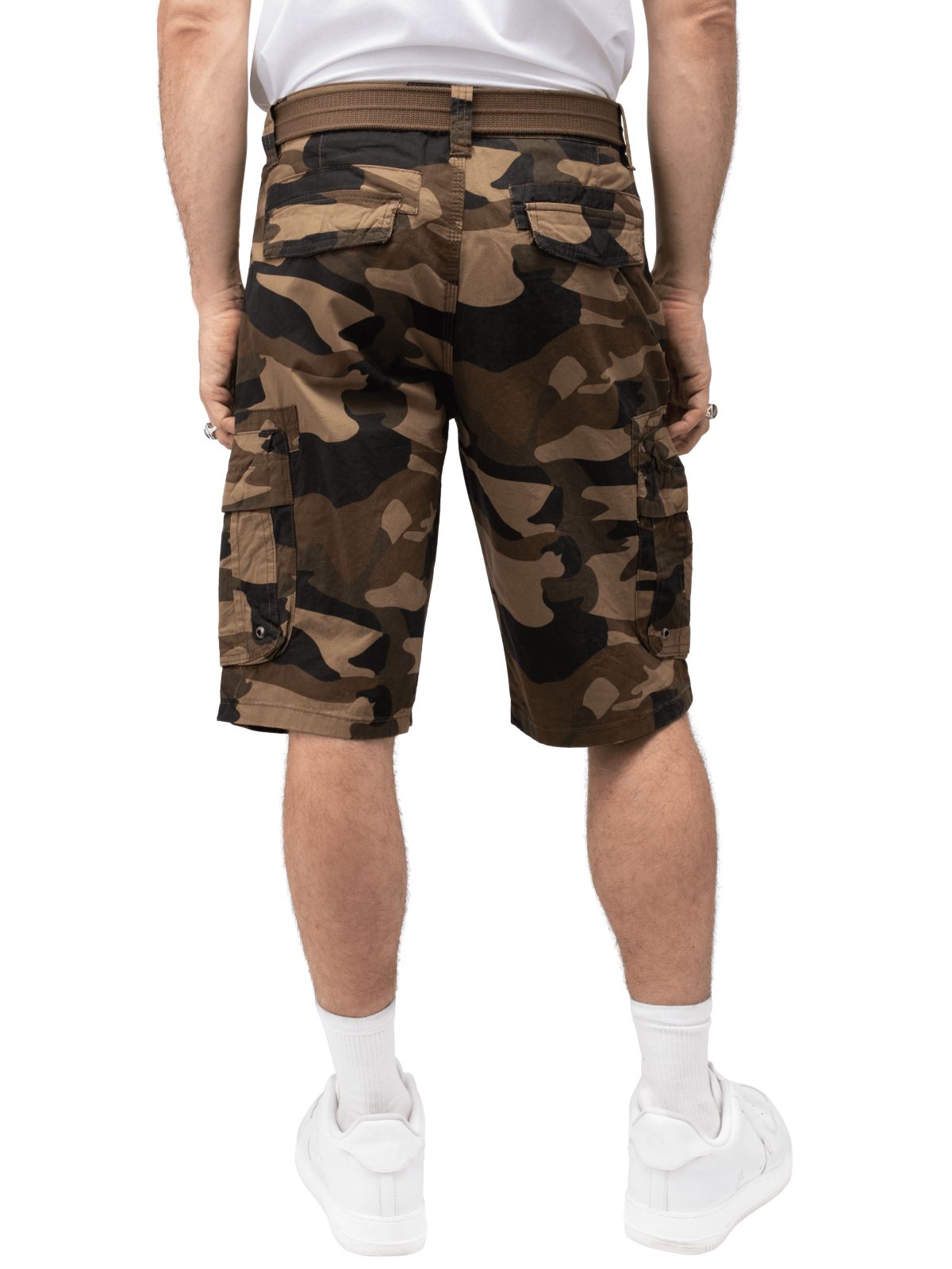 RAW X Mens Belted Classic Fit 12.5" Cargo Shorts