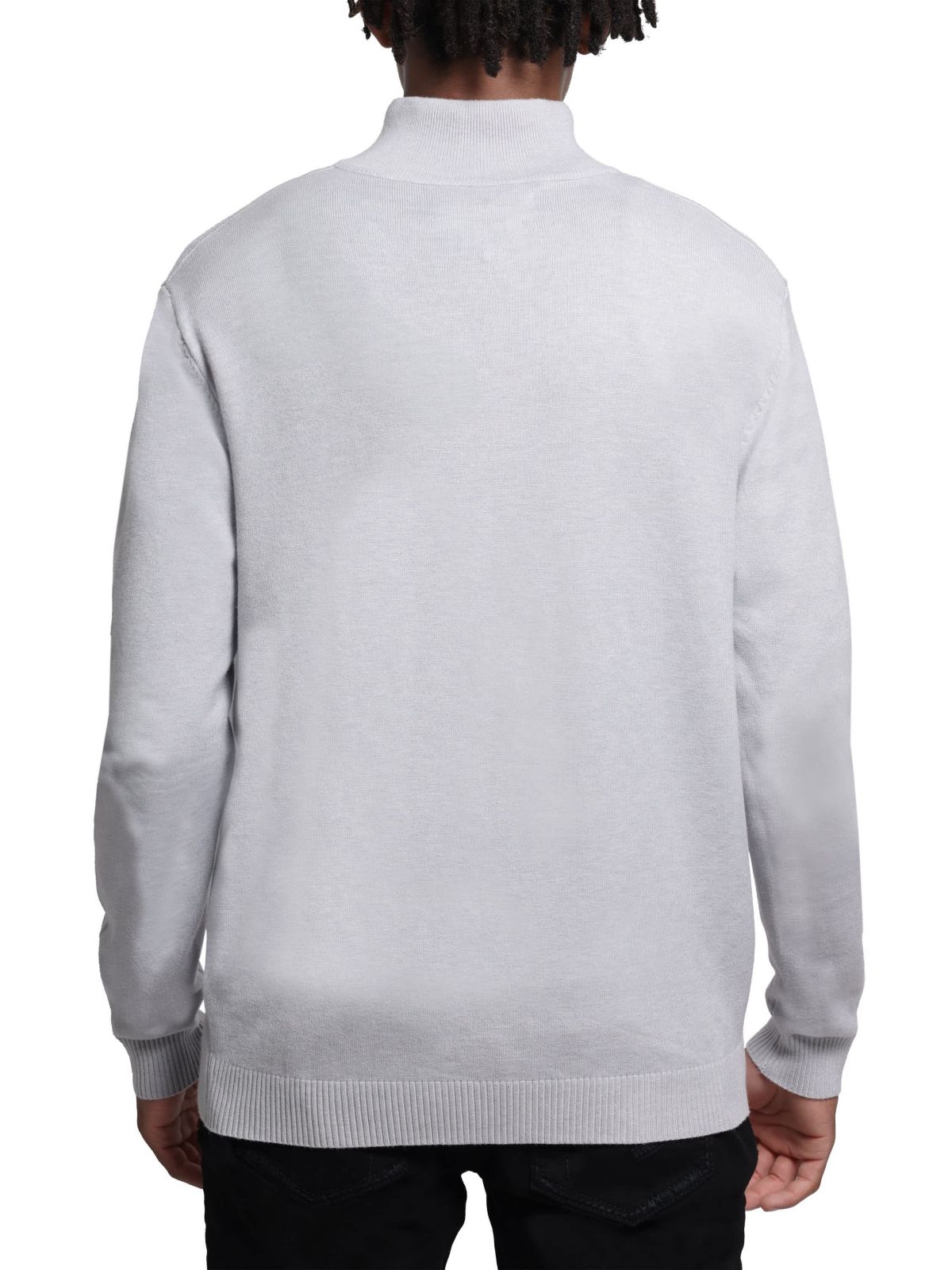 Mens Quarter Zip Mock Neck Sweater