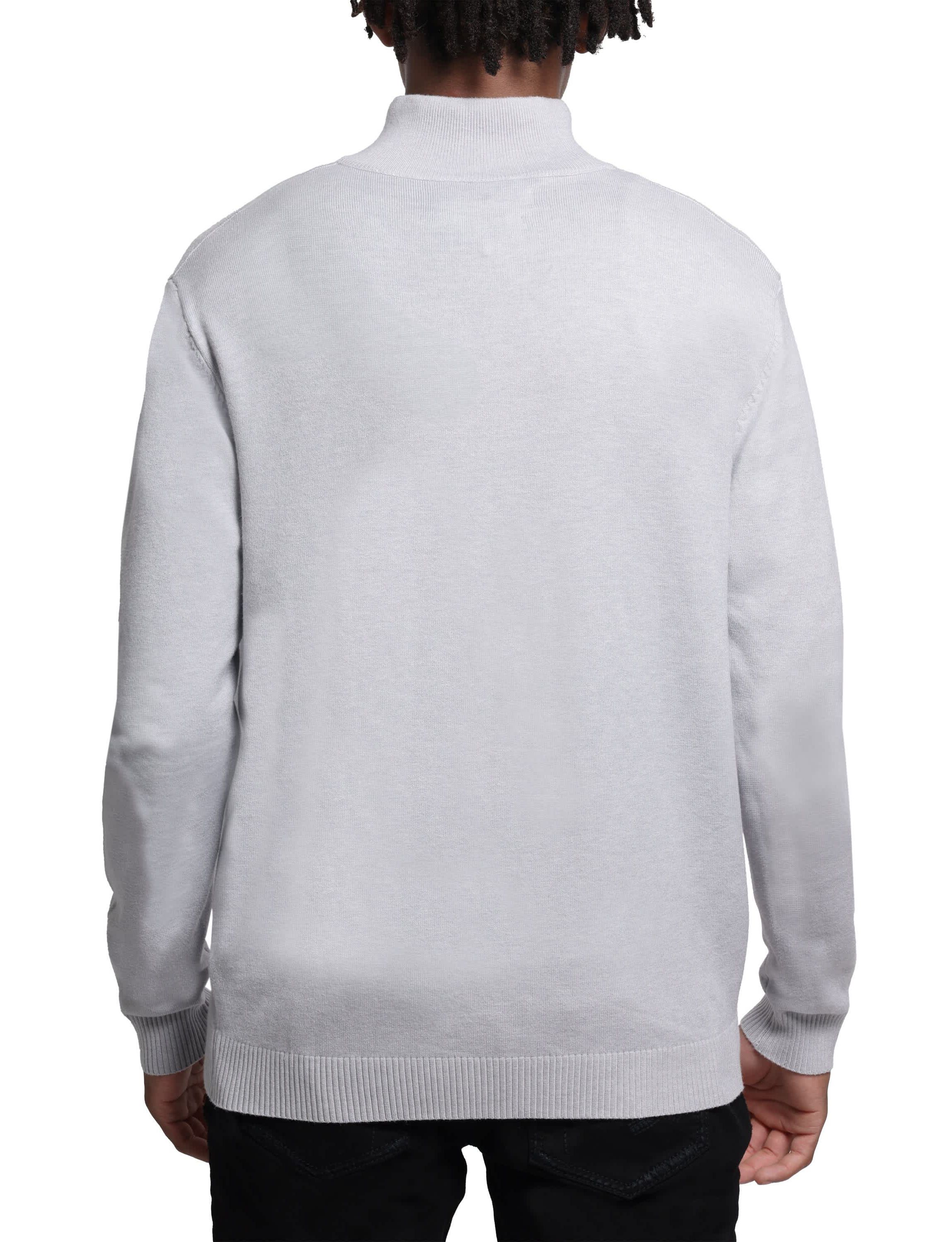 Mens Quarter Zip Mock Neck Sweater