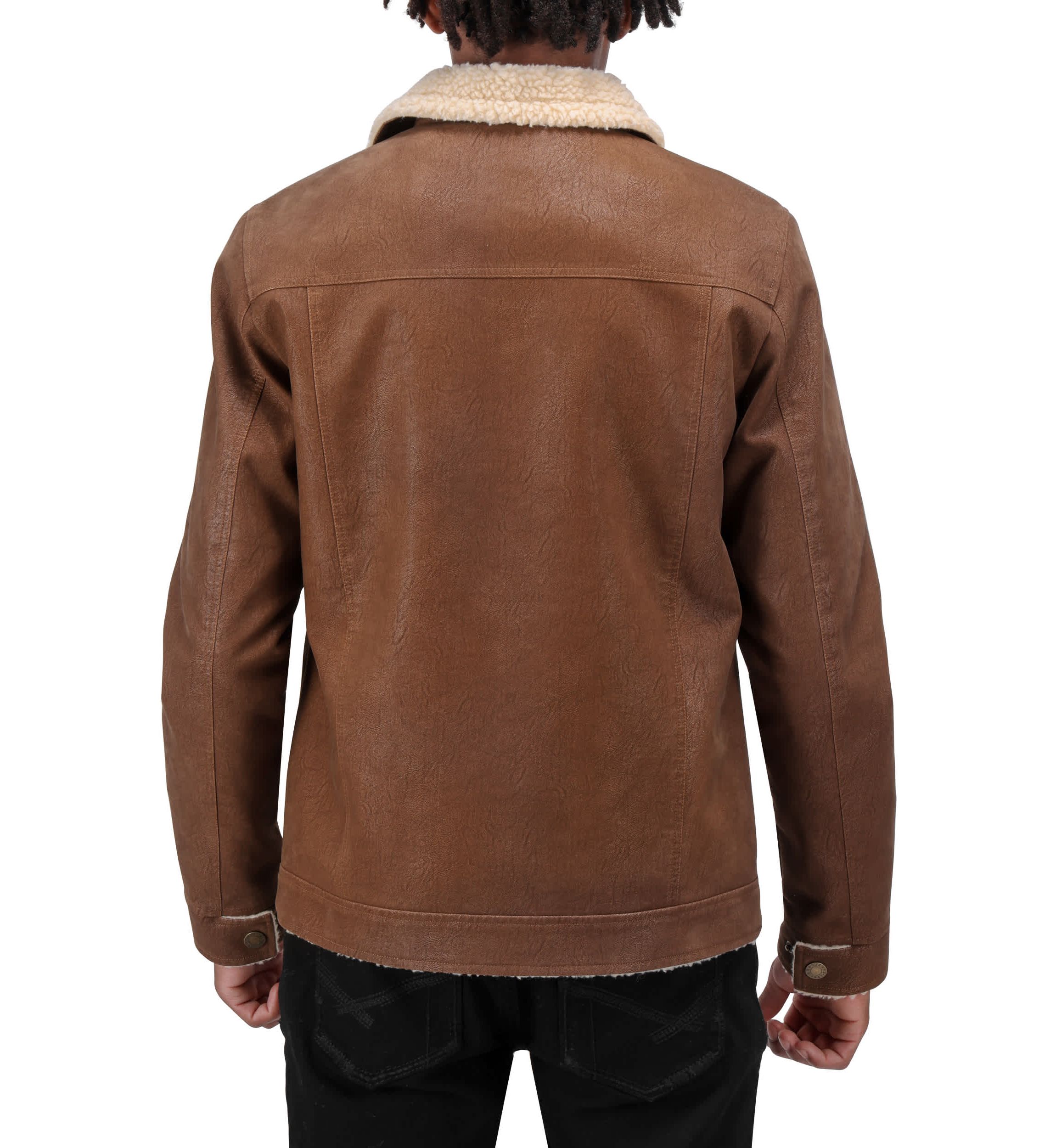 Mens Jacket With Faux Shearling Lining