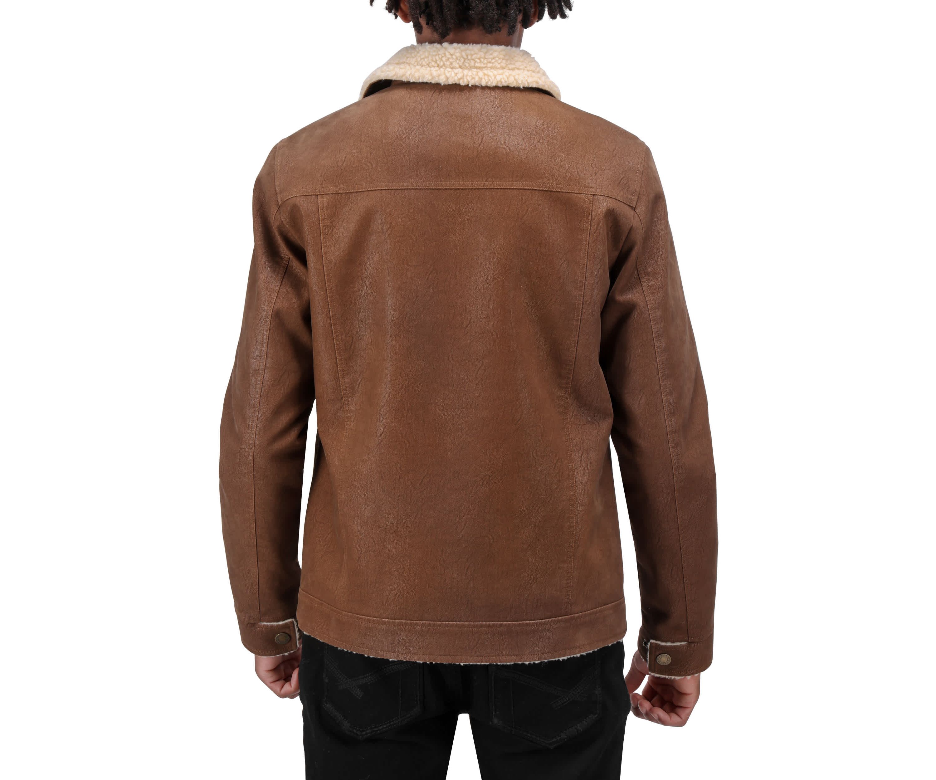 Mens Jacket With Faux Shearling Lining