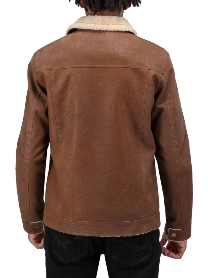 Mens Jacket With Faux Shearling Lining