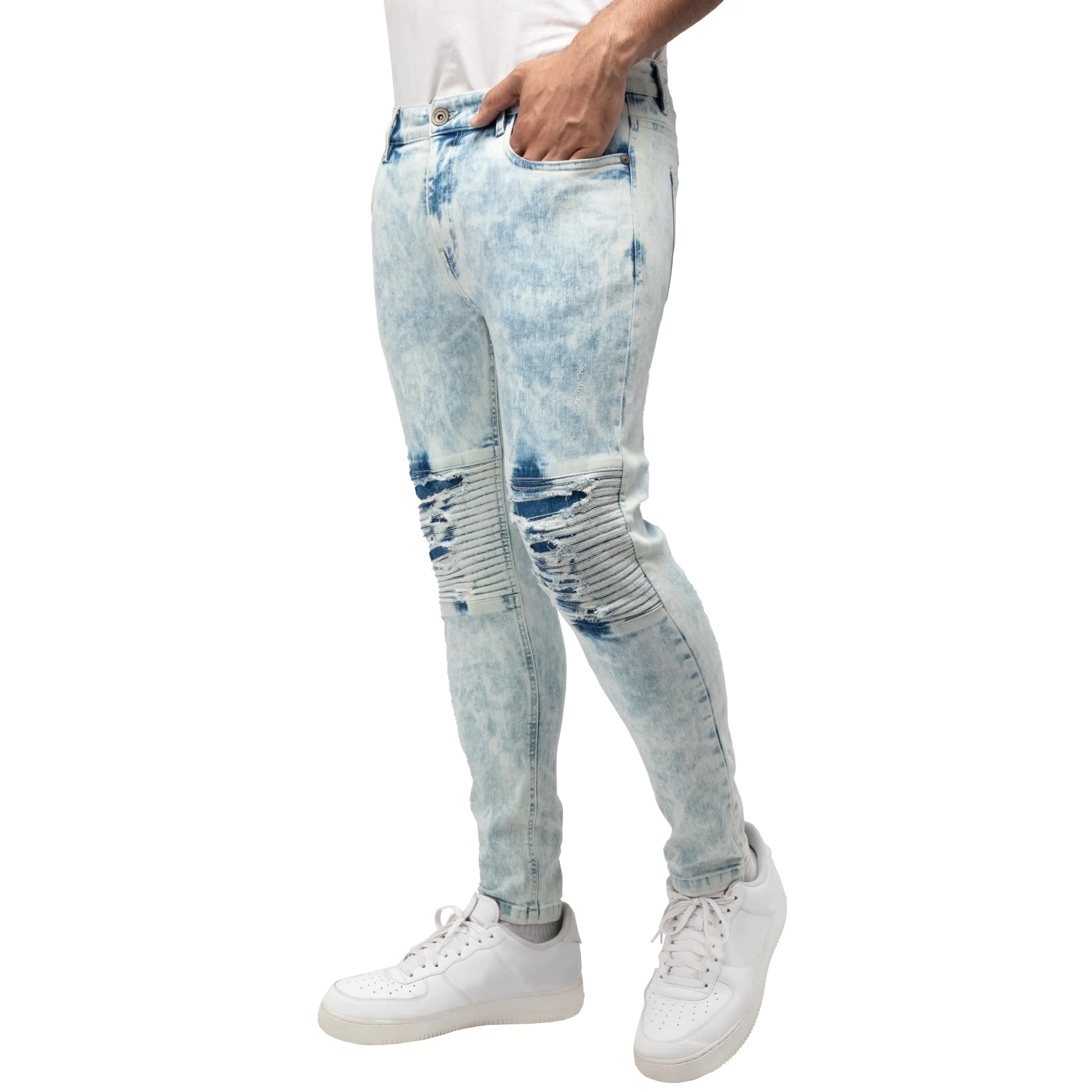 RAW X Mens Skinny Flex Moto Jeans
