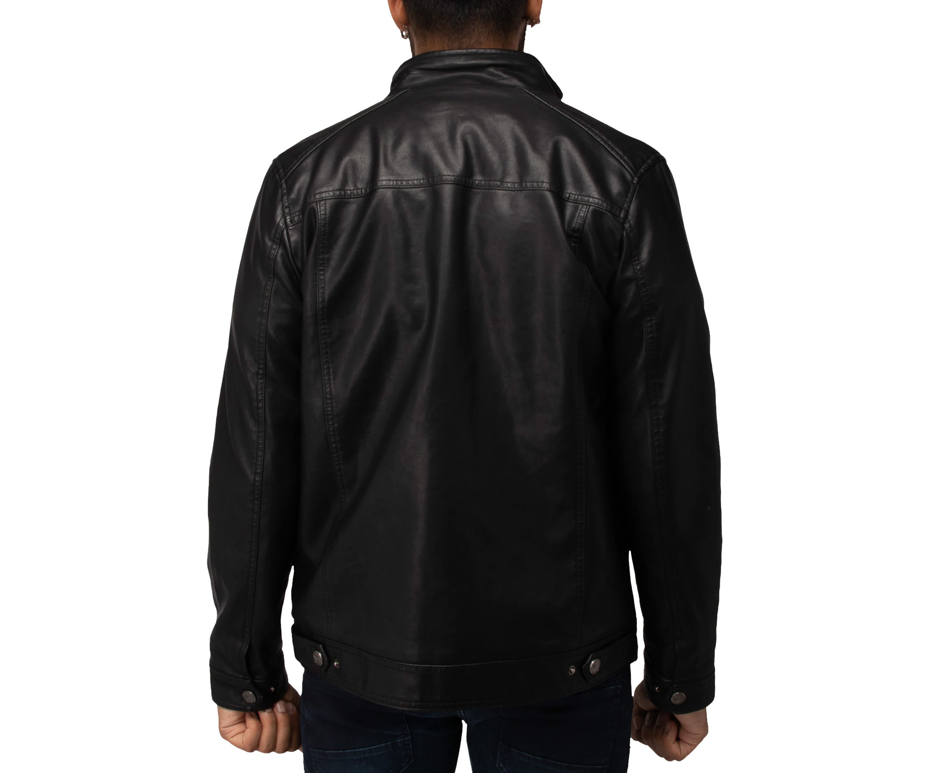 Mens Utility Jacket With Faux Shearling Lining