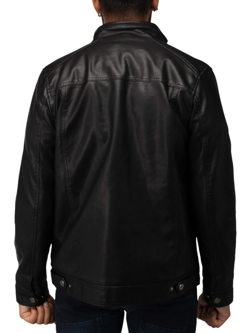 Mens Utility Jacket With Faux Shearling Lining