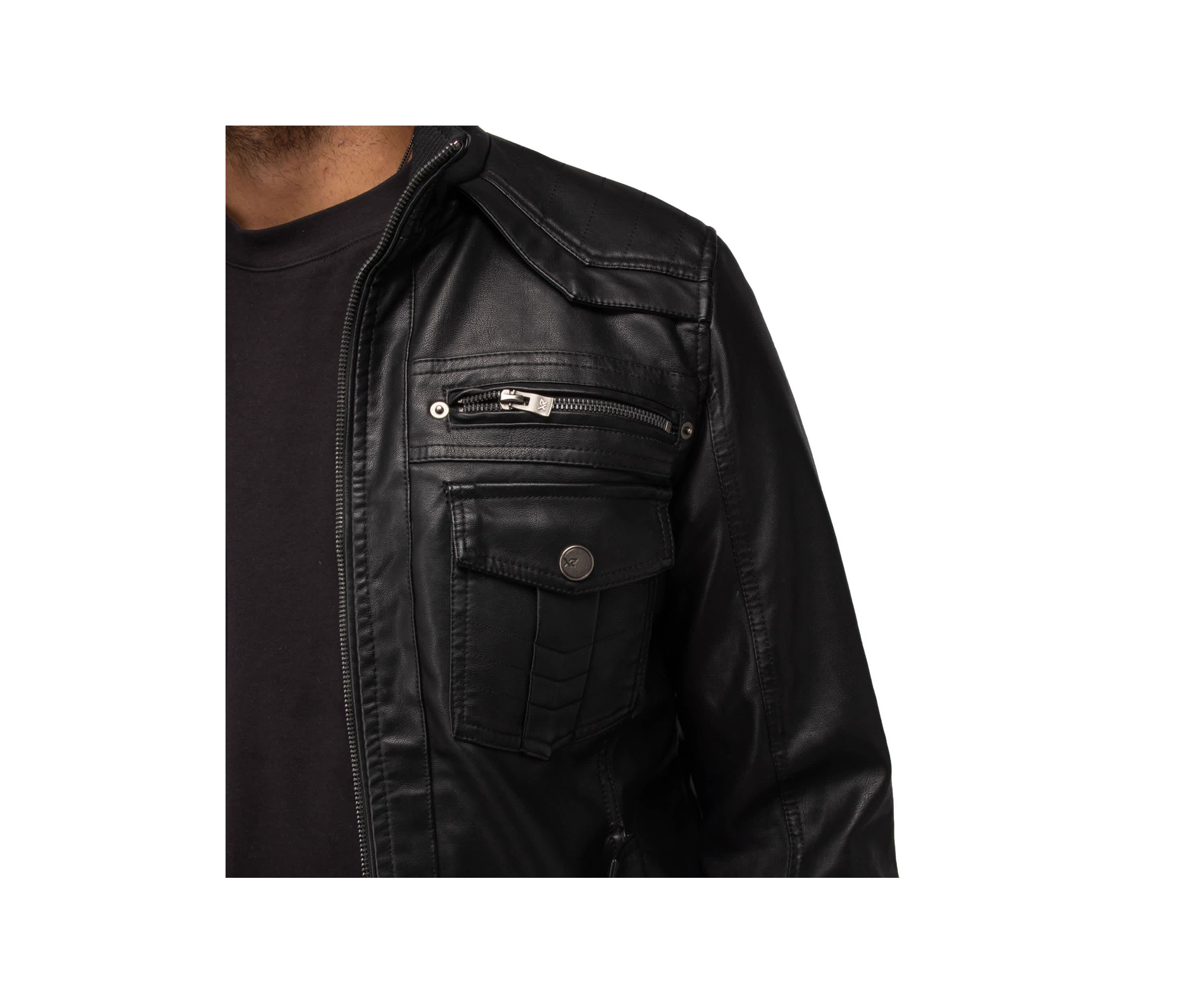 Mens Utility Jacket With Faux Shearling Lining