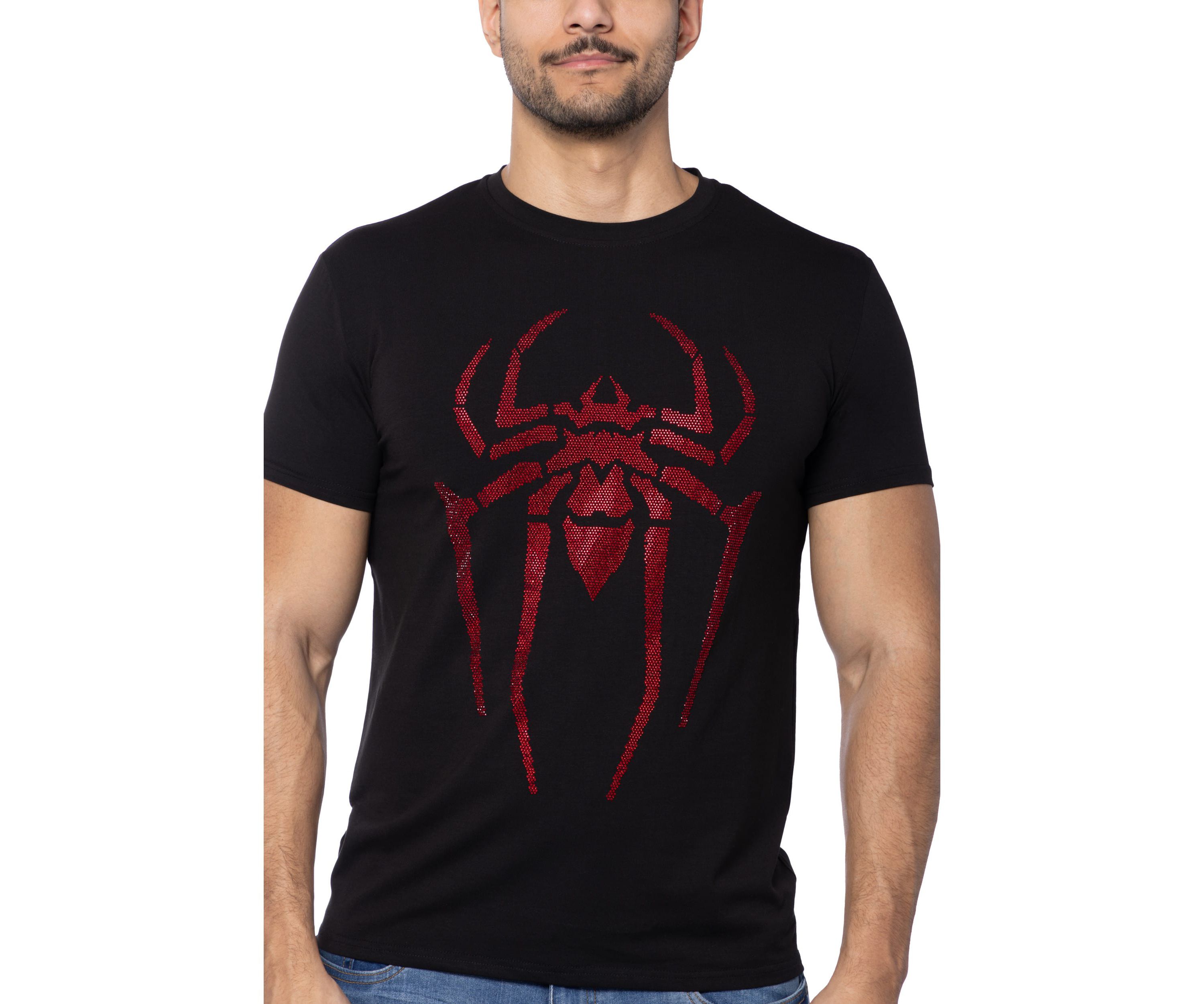Mens Spider Rhinestone Graphic T-Shirts