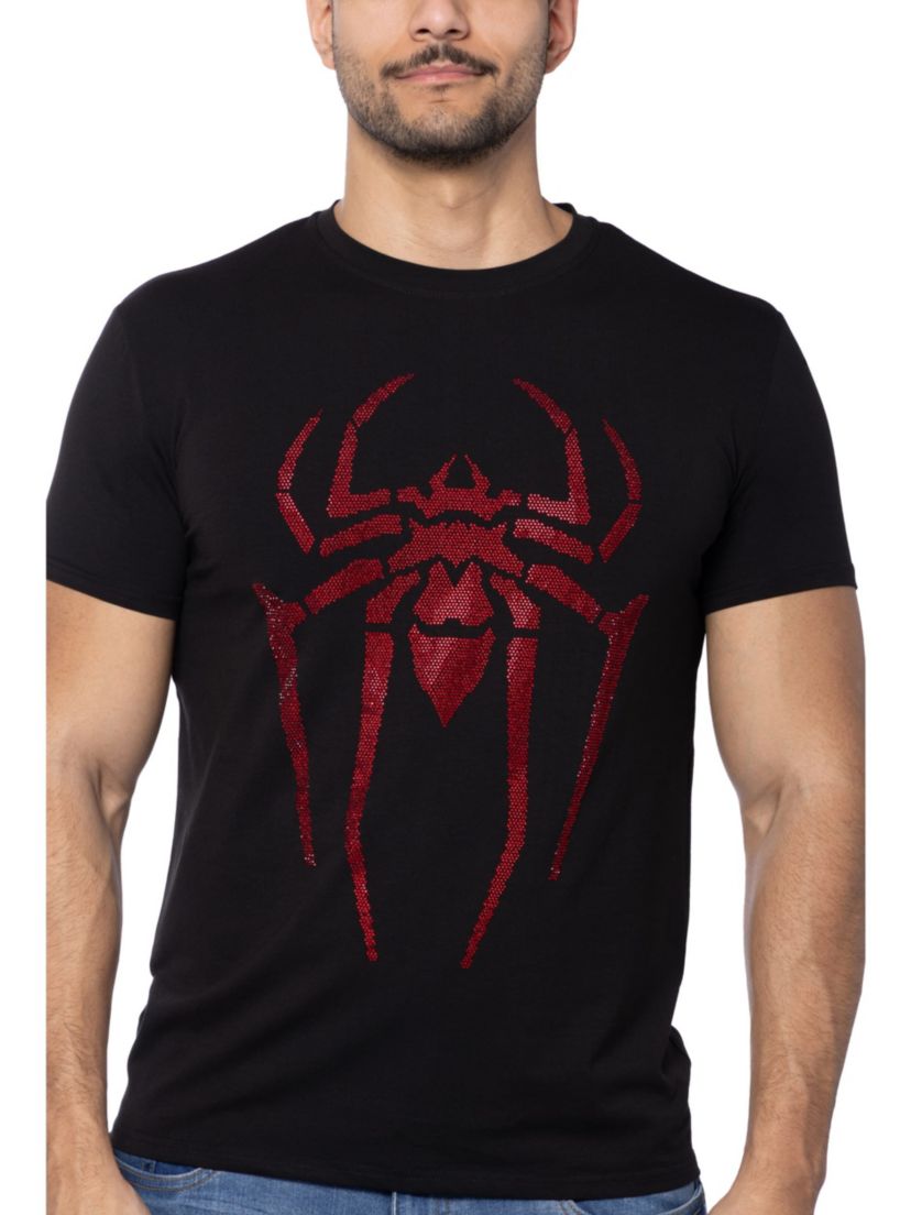 Mens Spider Rhinestone Graphic T-Shirts