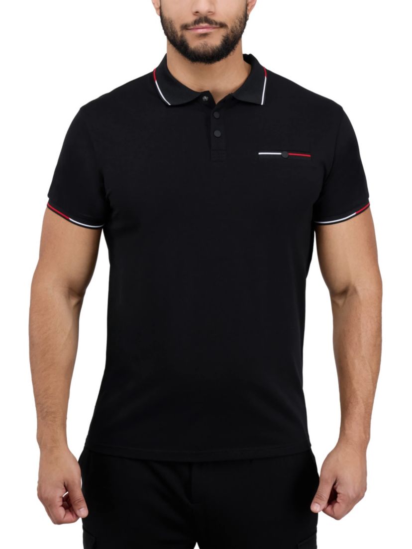 Mens Two-Tone Tipping Polo Shirt