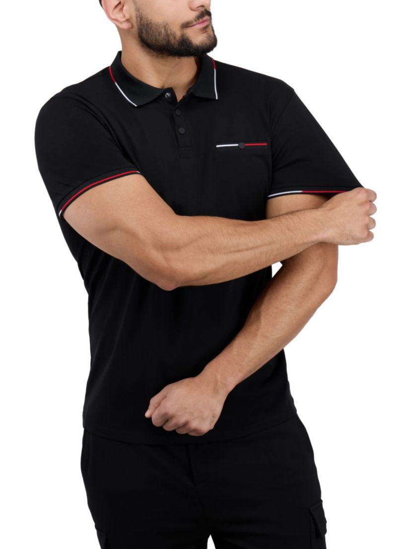 Mens Two-Tone Tipping Polo Shirt