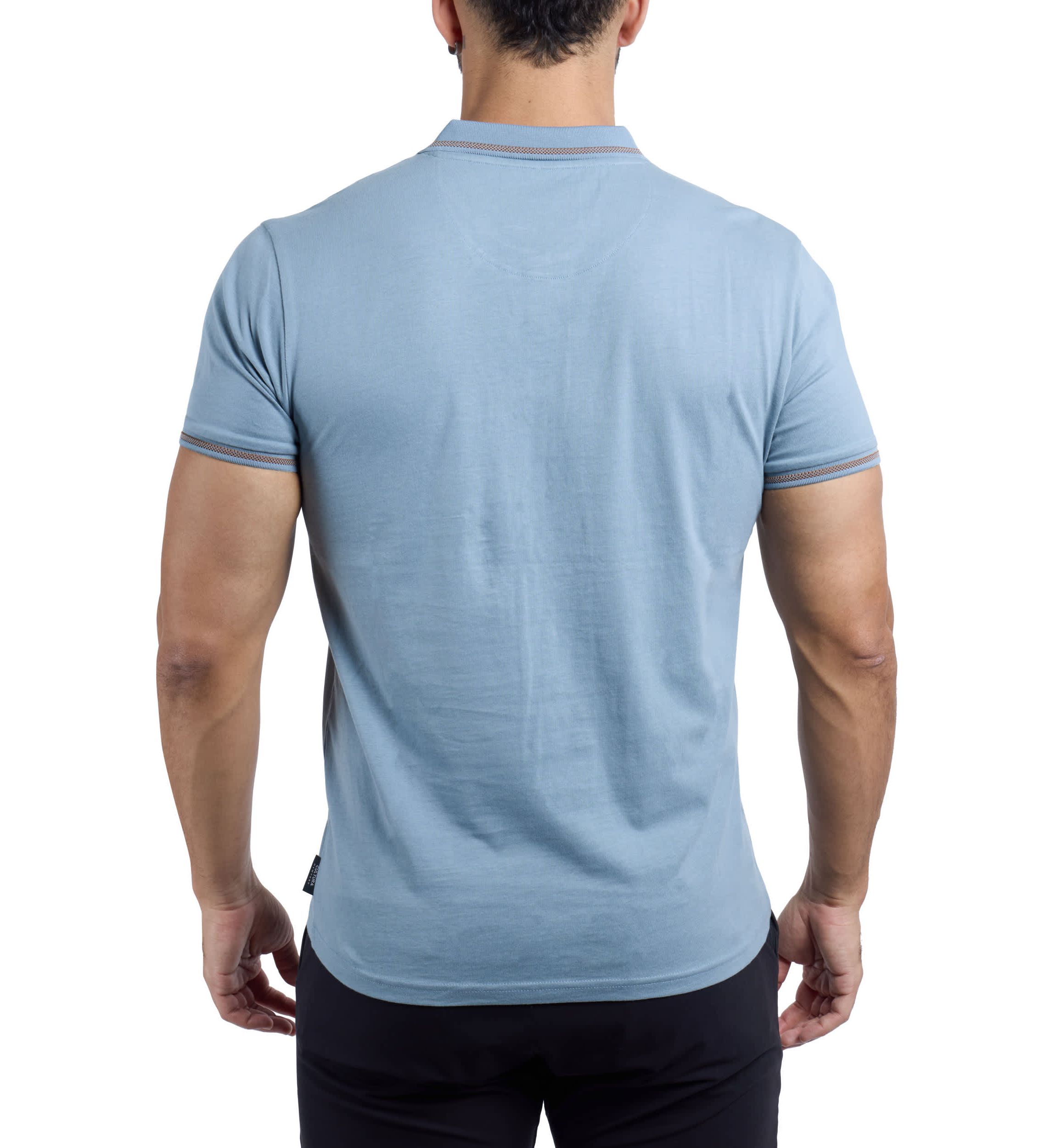 Mens Cotton Contrast Tipped Polo Shirt