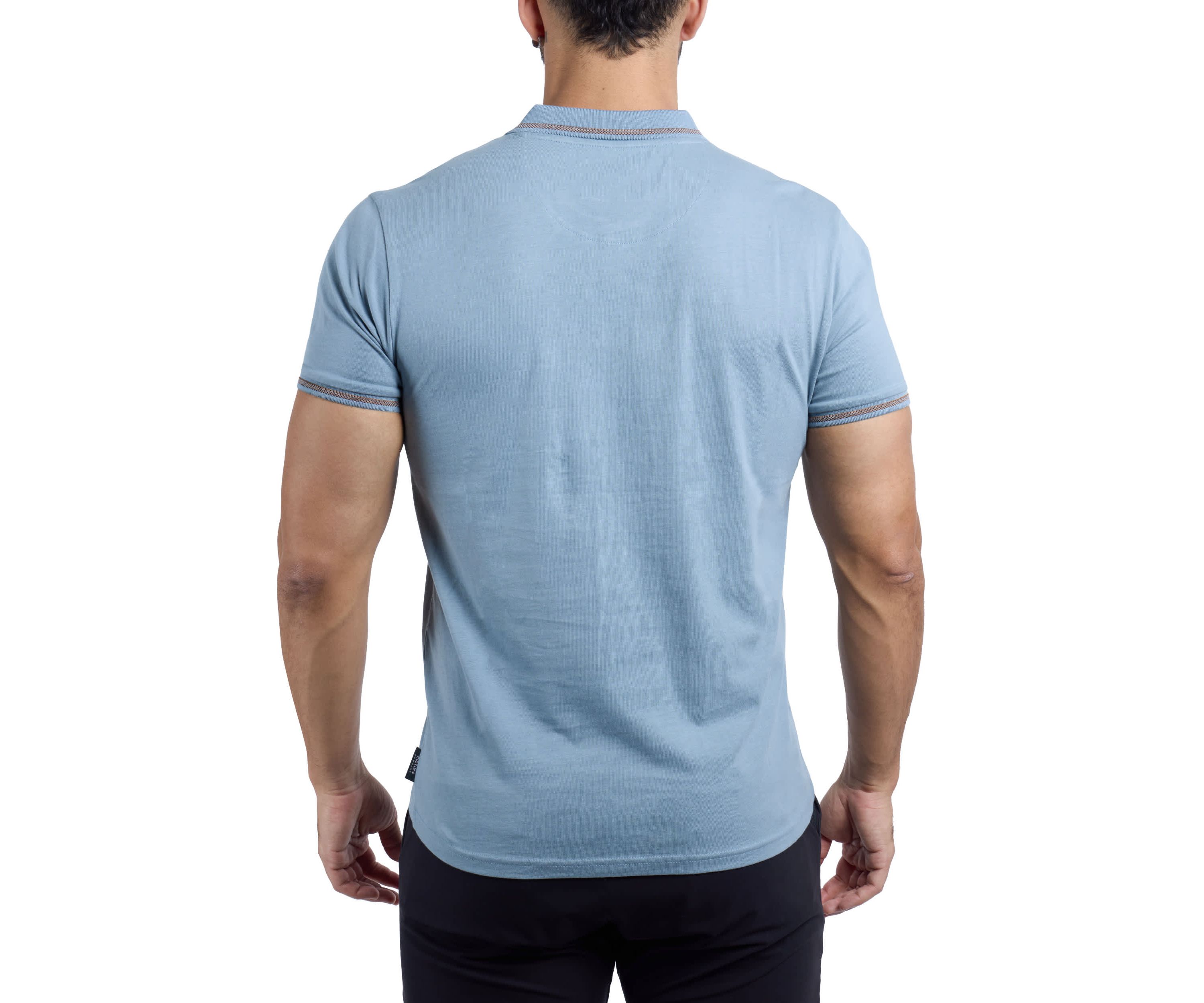Mens Cotton Contrast Tipped Polo Shirt