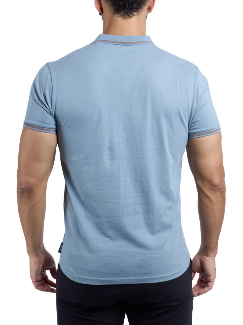 Mens Cotton Contrast Tipped Polo Shirt