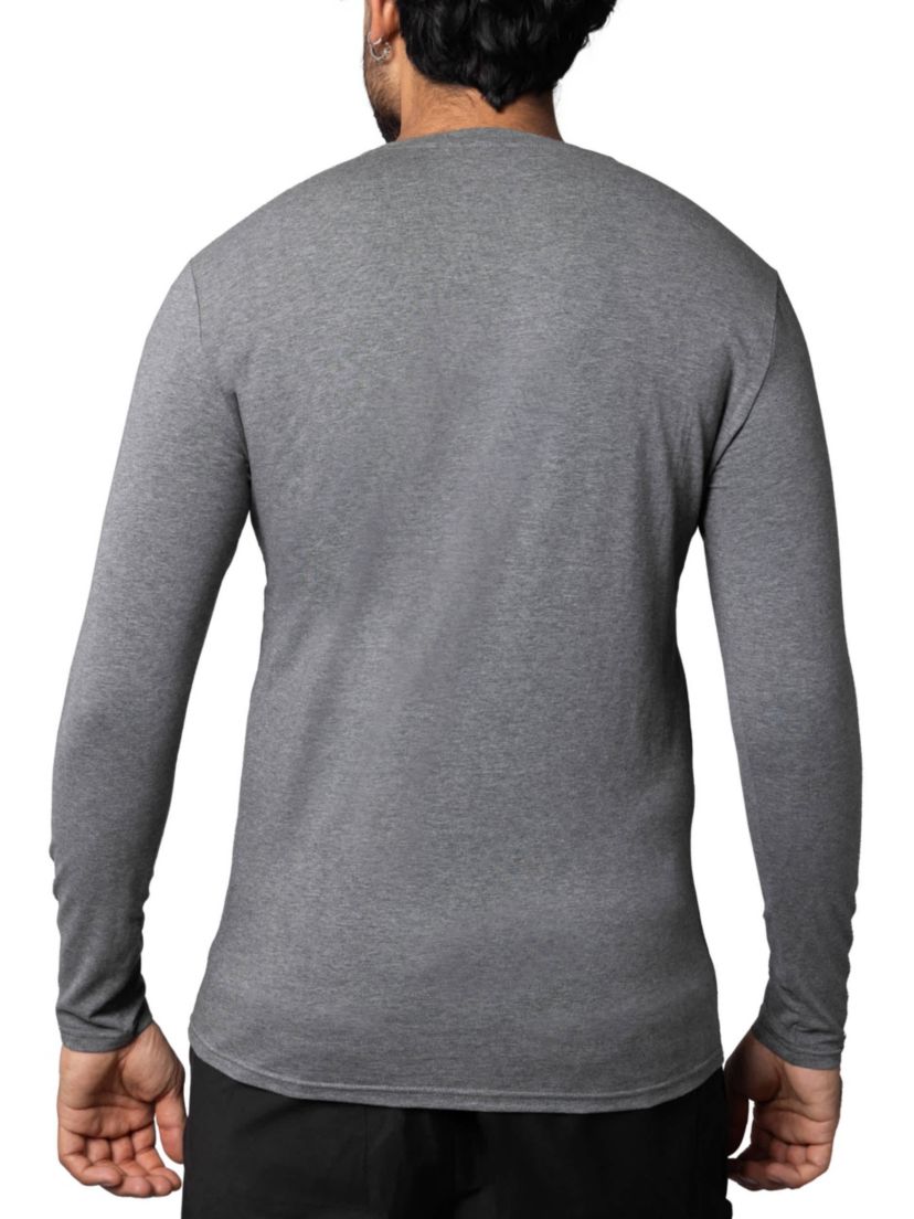 Mens Outlined Skull Rhinestone Graphic Long Sleeves T-Shirts