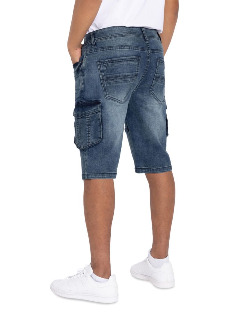 Mens Denim Cargo Shorts