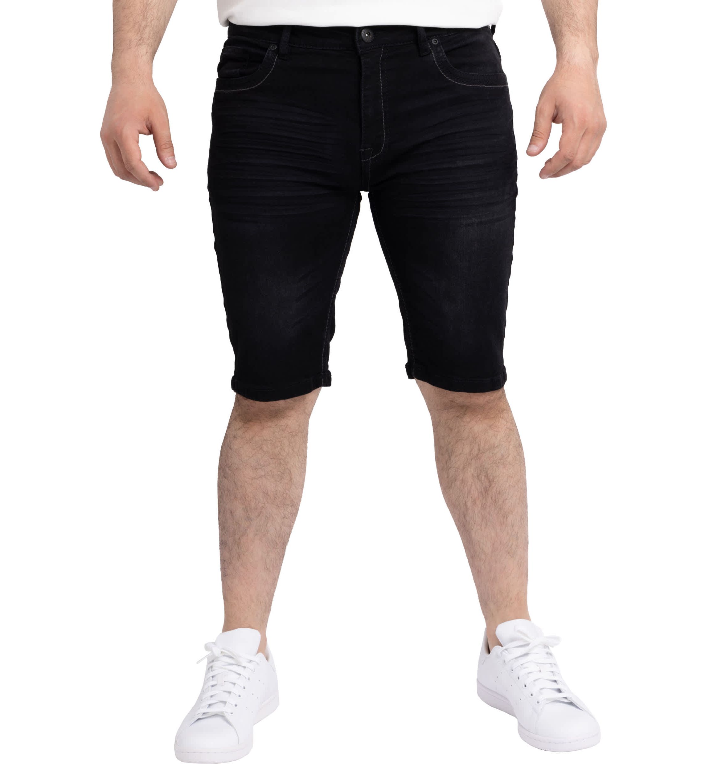 Mens Saddle Stitch Denim Shorts