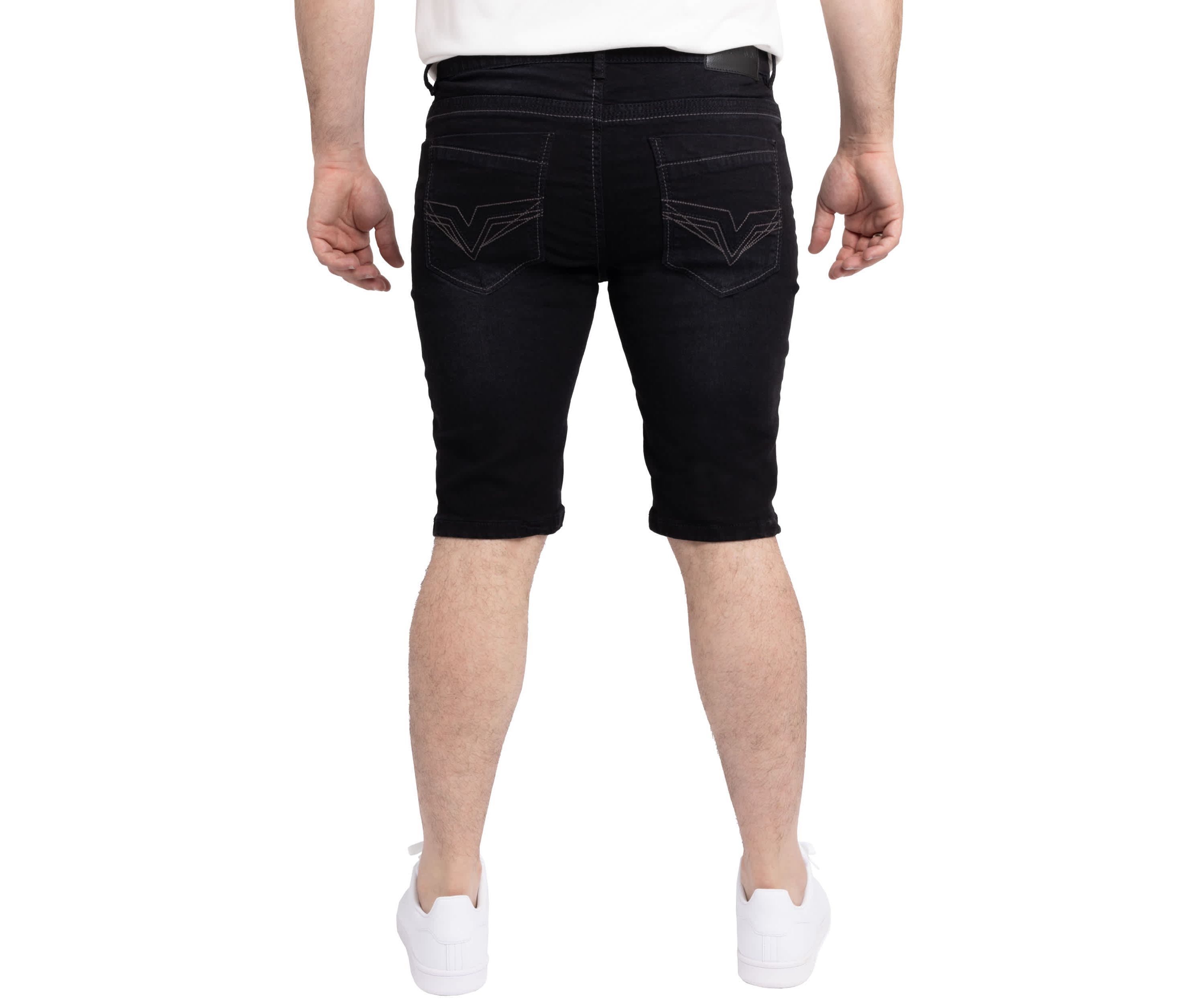 Mens Saddle Stitch Denim Shorts