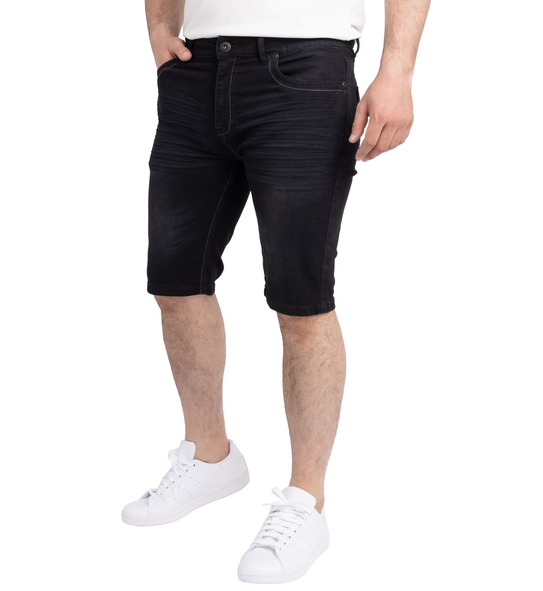 Mens Saddle Stitch Denim Shorts