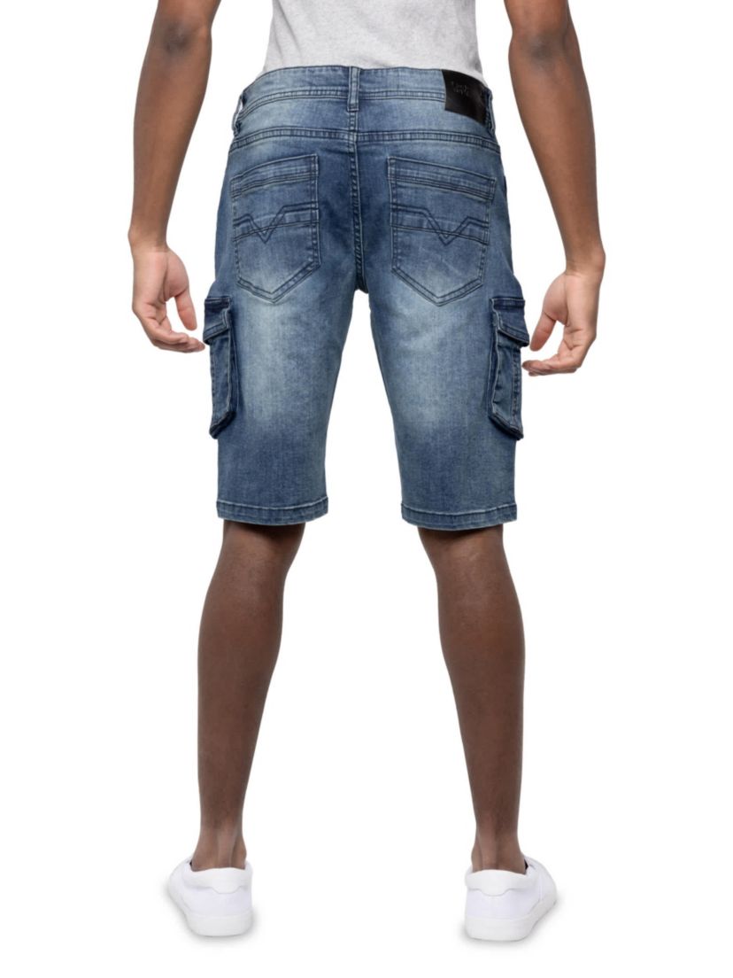 Mens Denim Cargo Shorts
