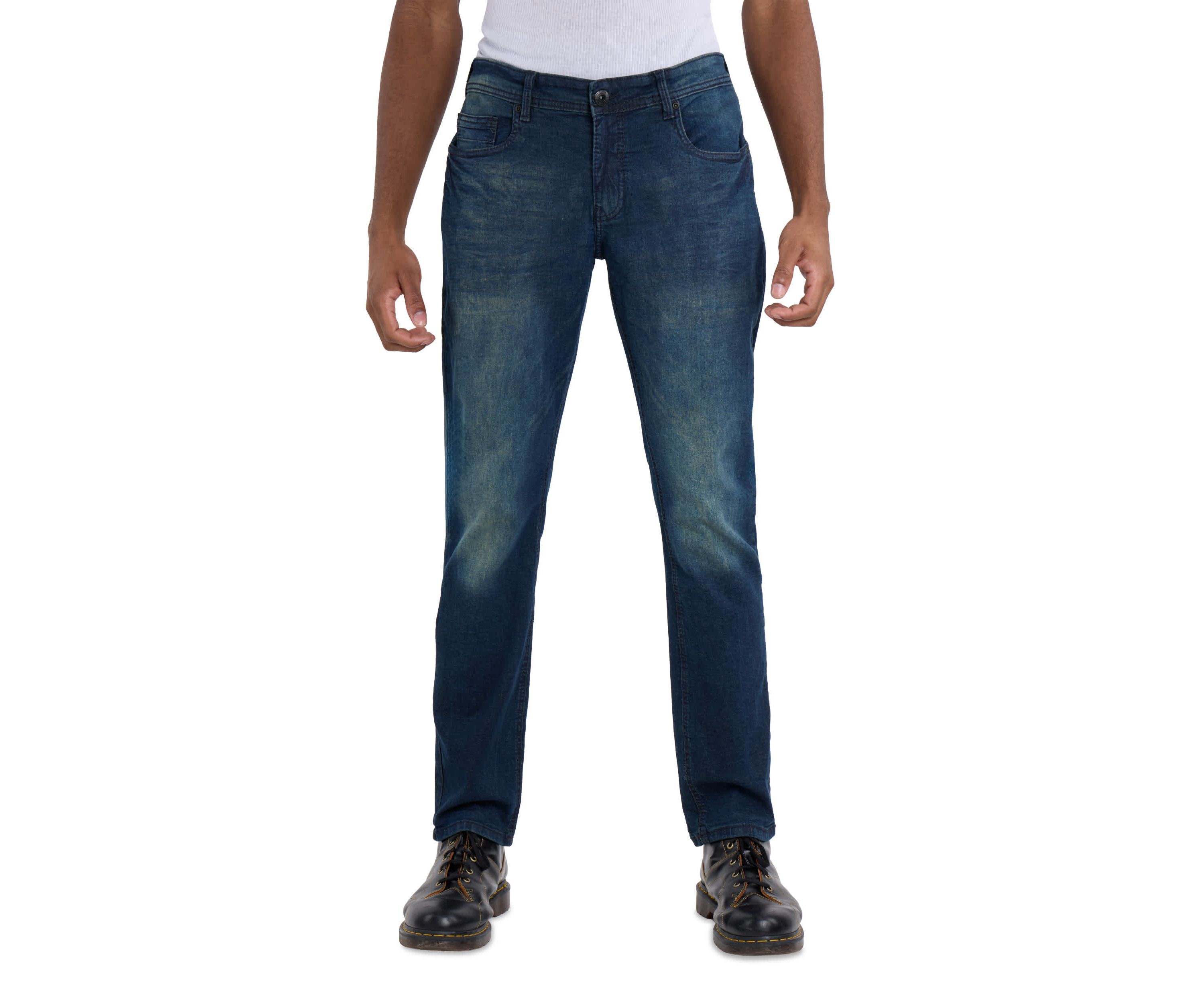 Mens Modern Fit Saddle Stitch Jeans