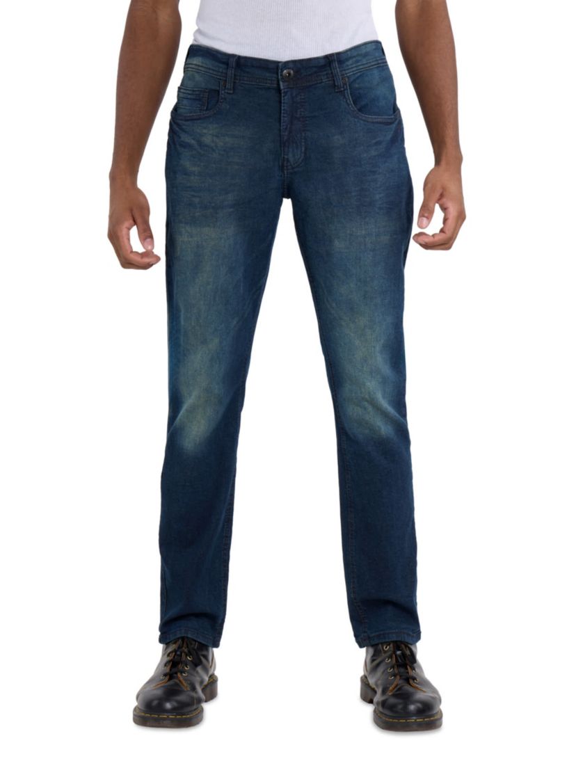 Mens Modern Fit Saddle Stitch Jeans