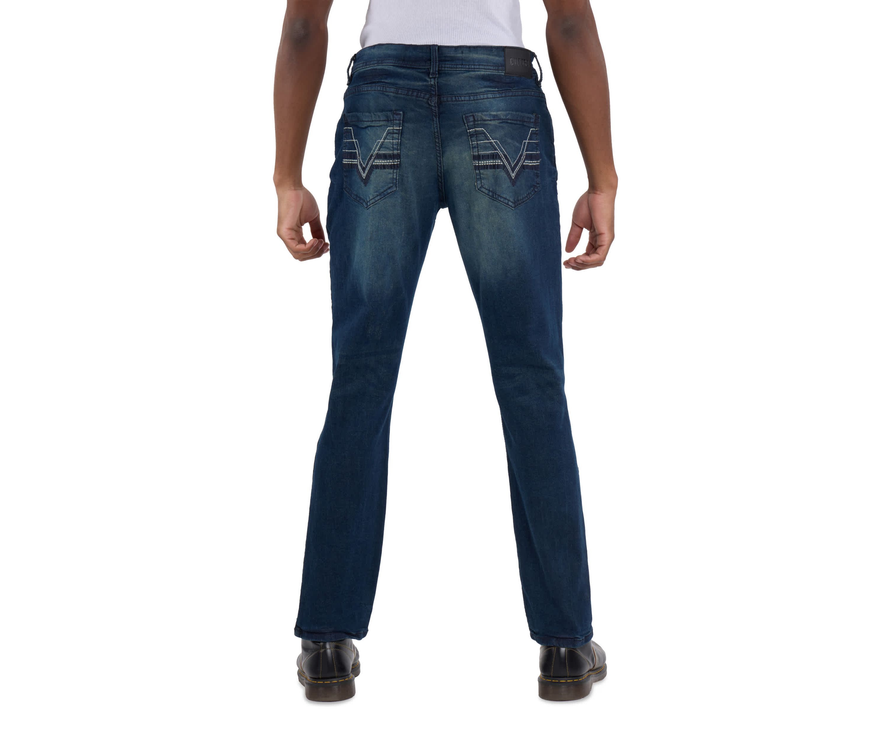 Mens Modern Fit Saddle Stitch Jeans