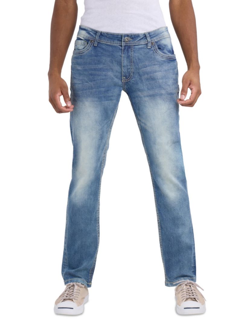 Mens Modern Fit Saddle Stitch Jeans