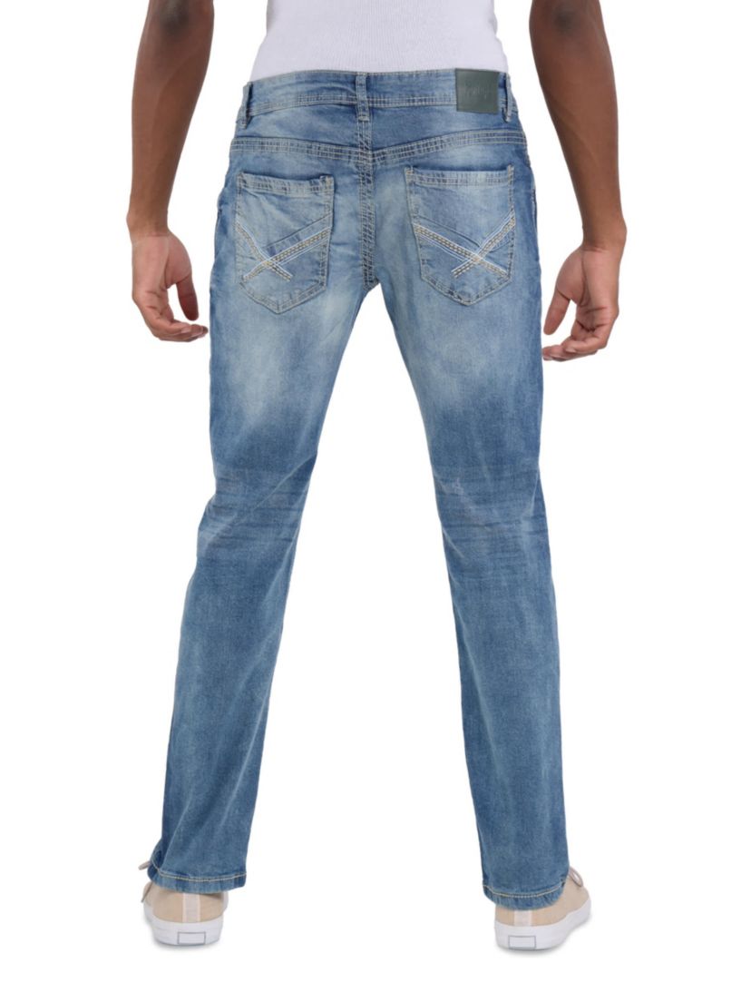 Mens Modern Fit Saddle Stitch Jeans