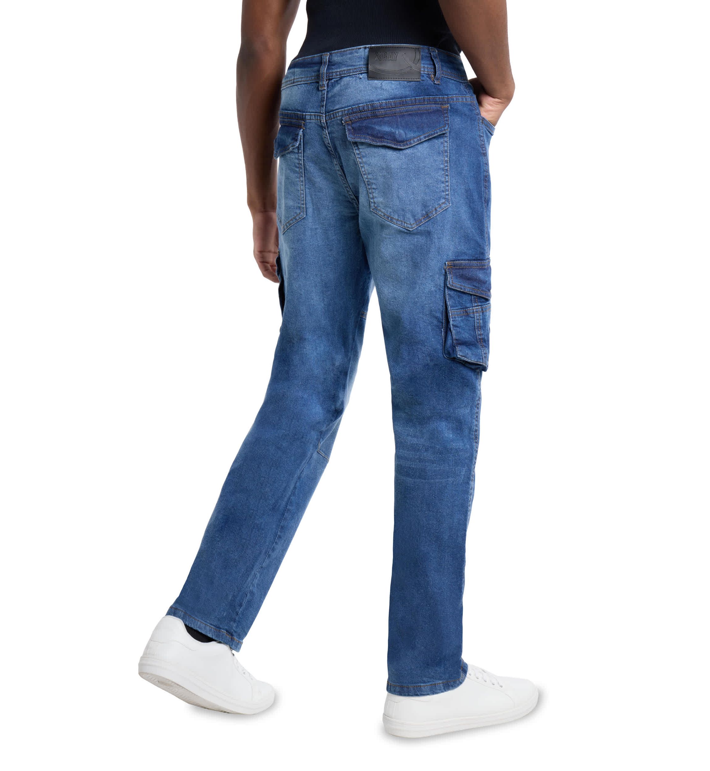 Mens Slim Fit Cargo Jeans