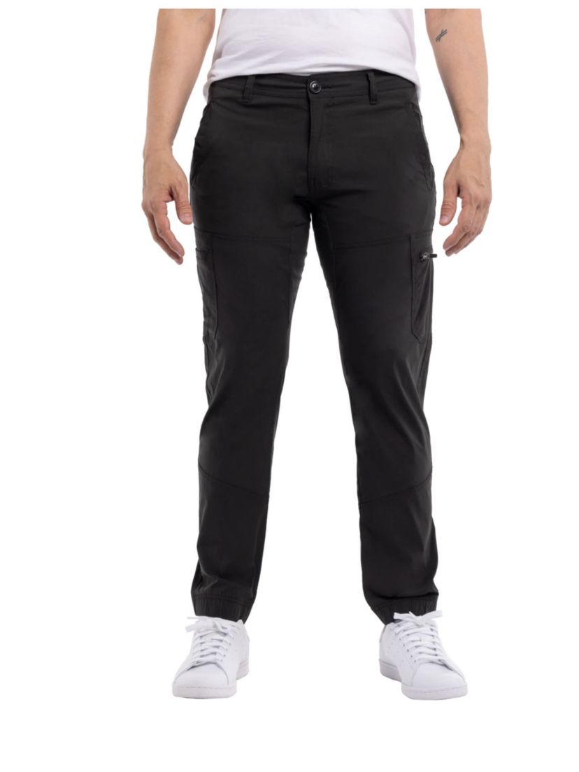Mens Nylon Flat Waist Jogger Cargo Pants