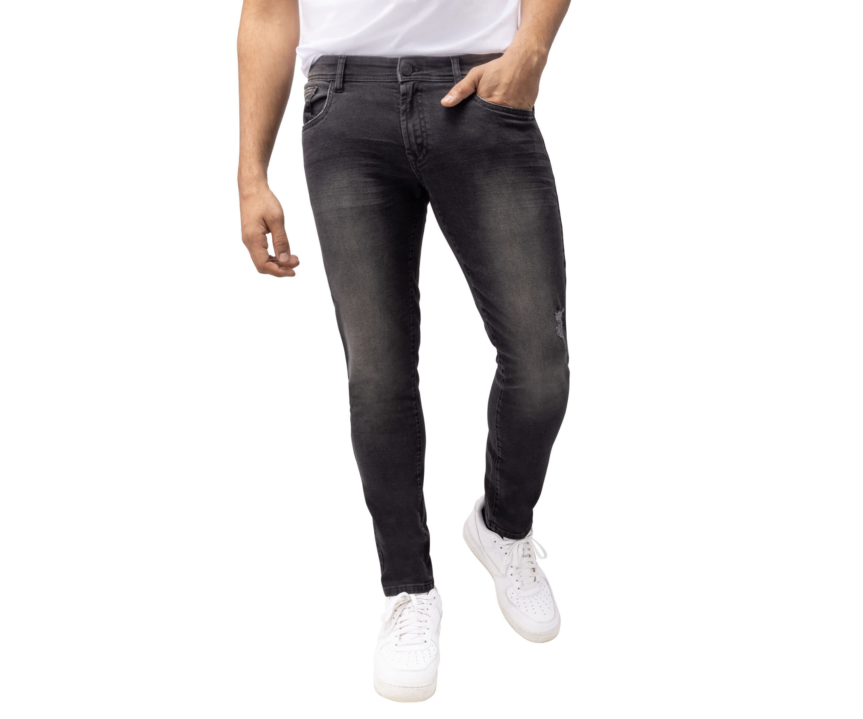 Mens Skinny Fit Black Wash Jeans