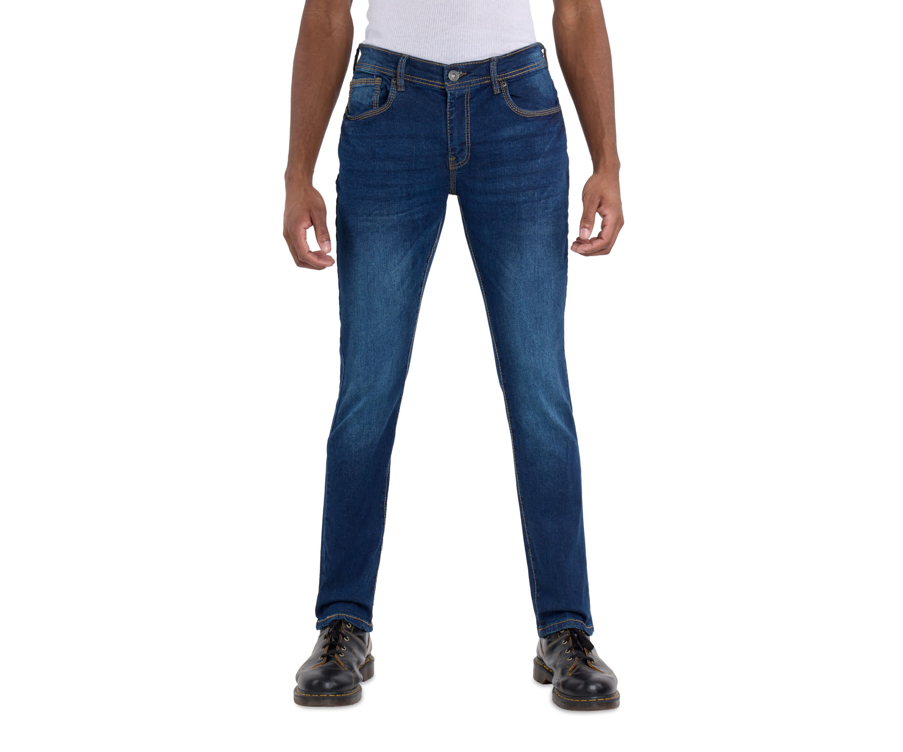 Mens Modern Fit Saddle Stitch Jeans