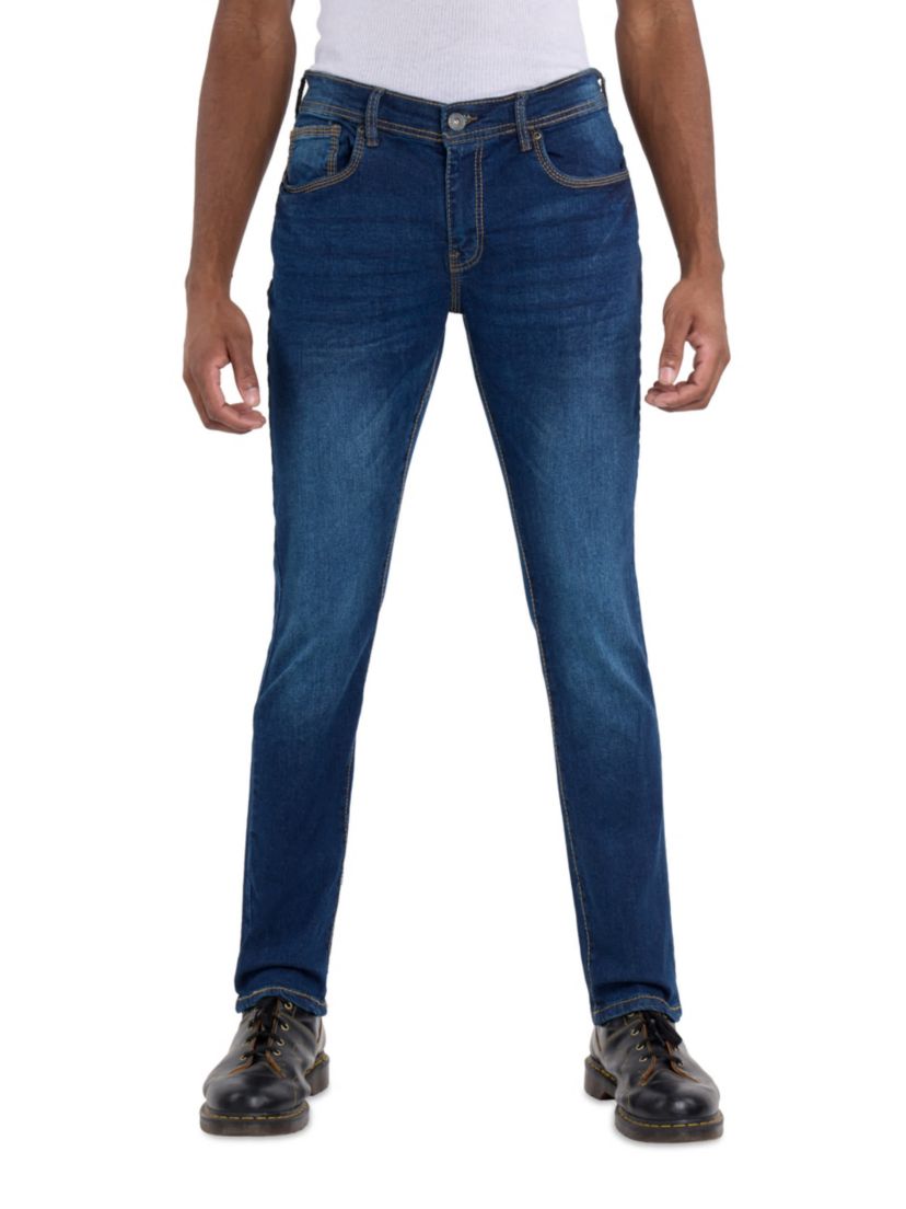 Mens Modern Fit Saddle Stitch Jeans