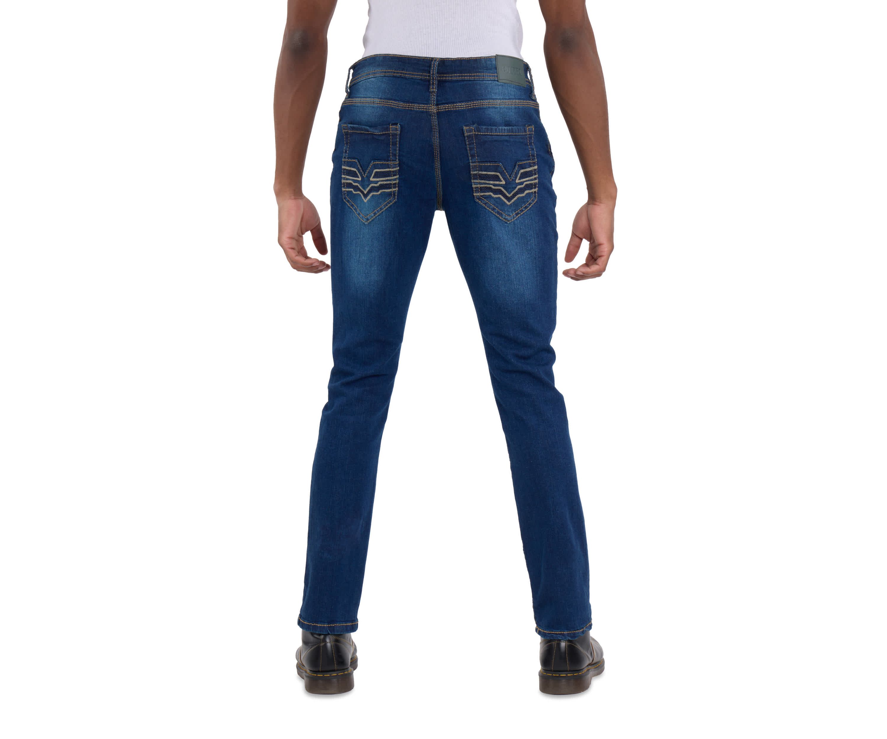 Mens Modern Fit Saddle Stitch Jeans