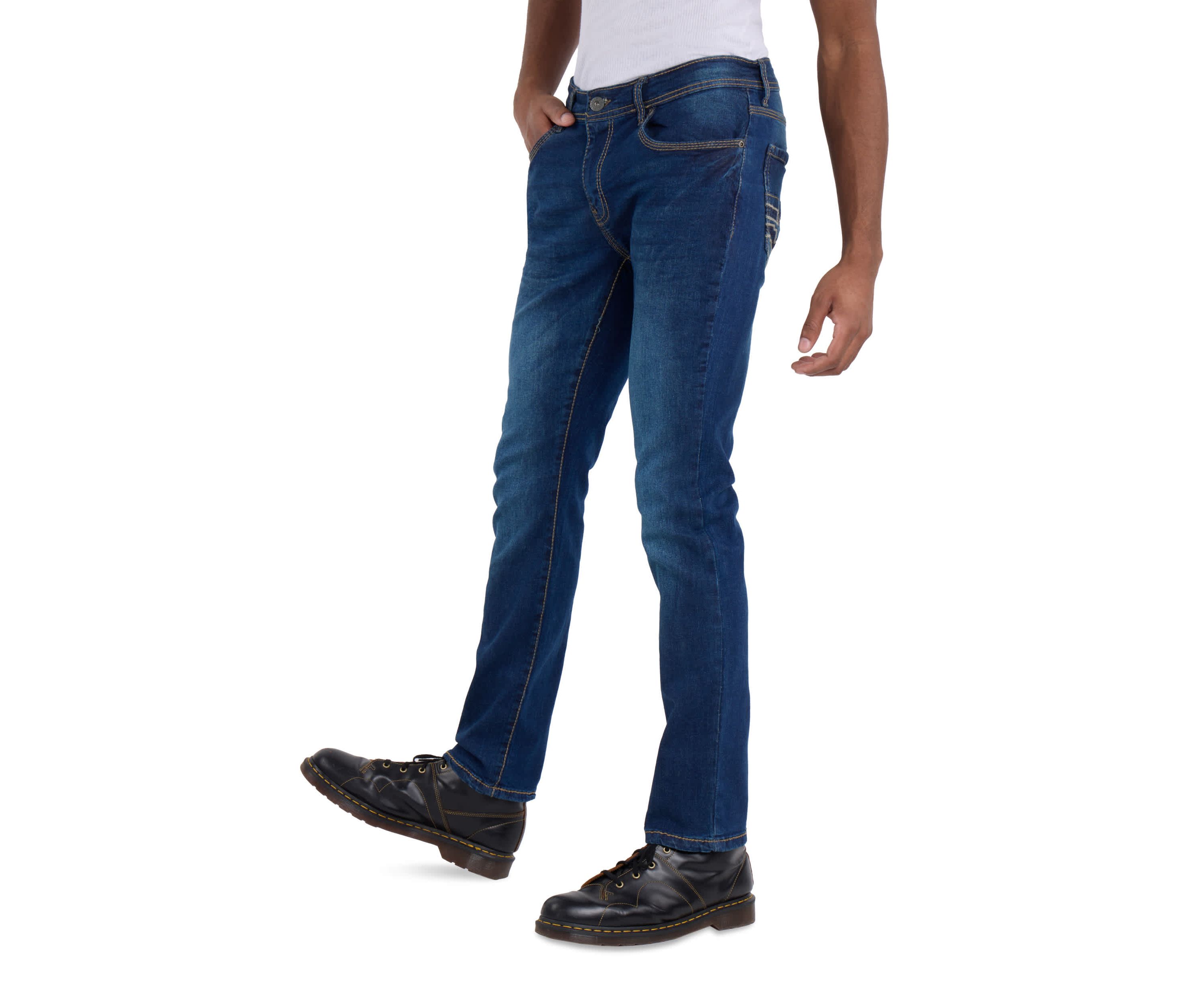 Mens Modern Fit Saddle Stitch Jeans