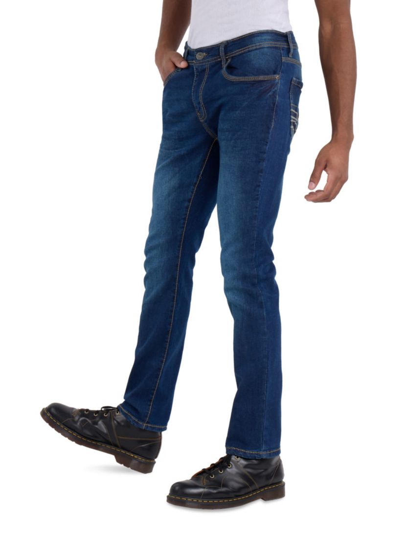 Mens Modern Fit Saddle Stitch Jeans