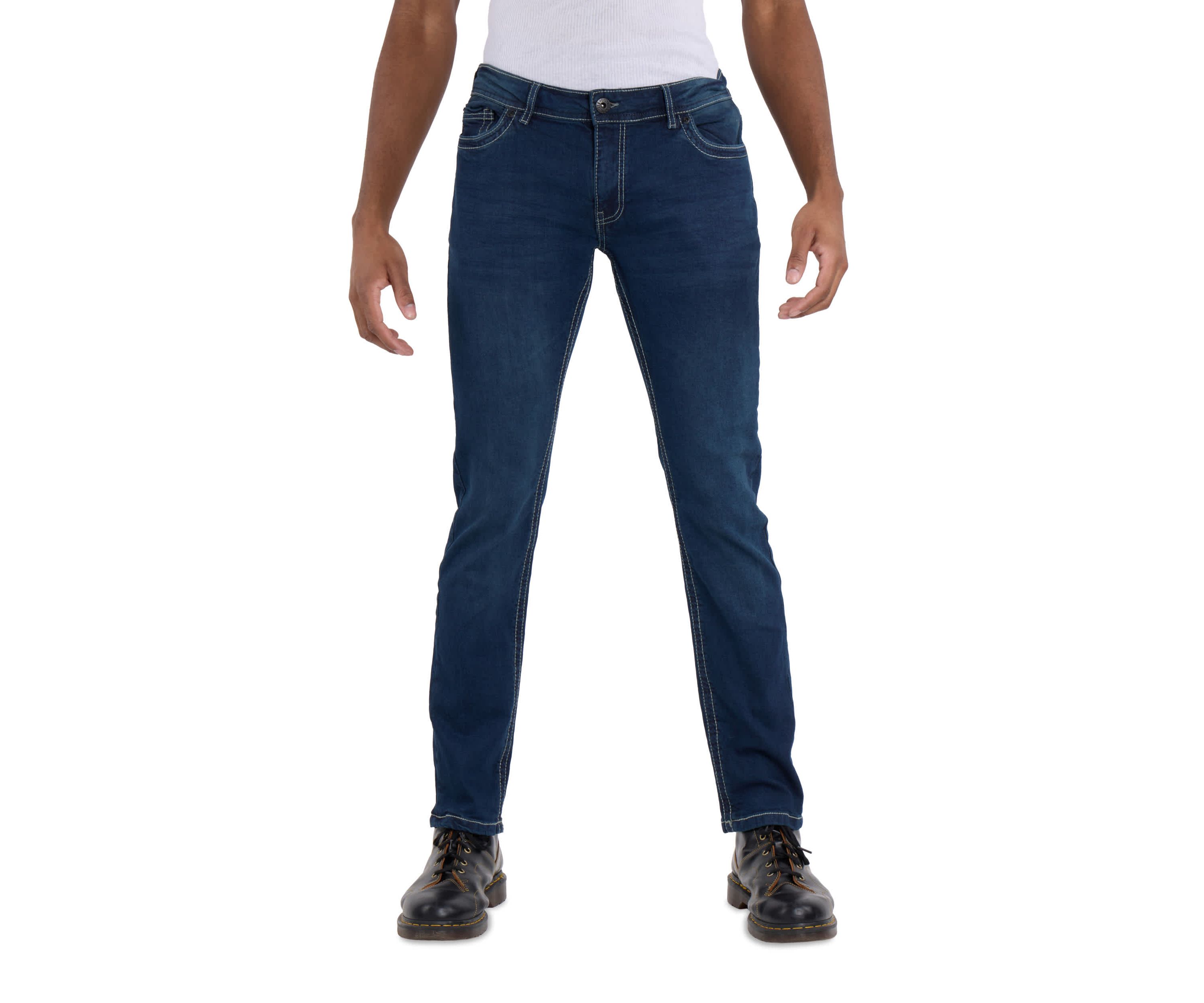 Mens Modern Fit Saddle Stitch Jeans