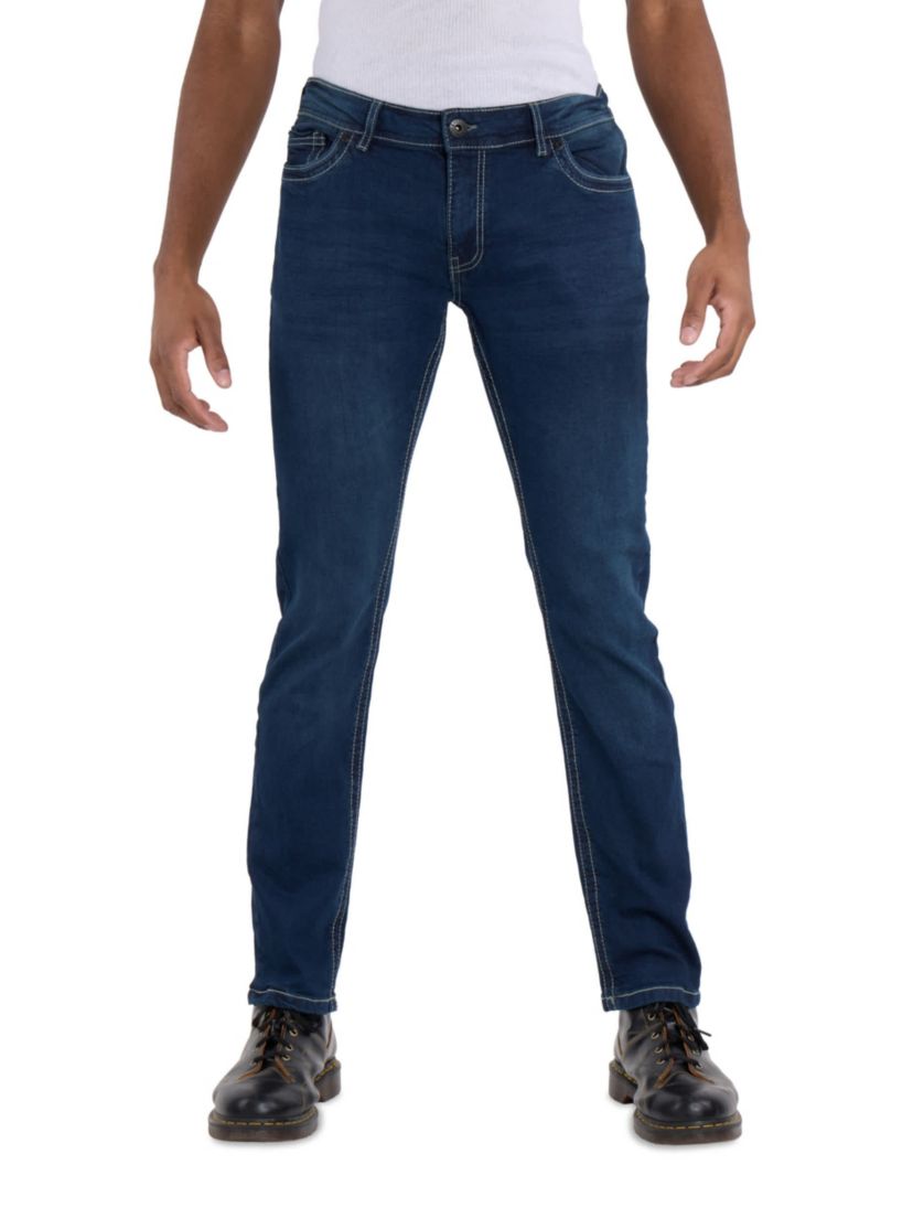 Mens Modern Fit Saddle Stitch Jeans