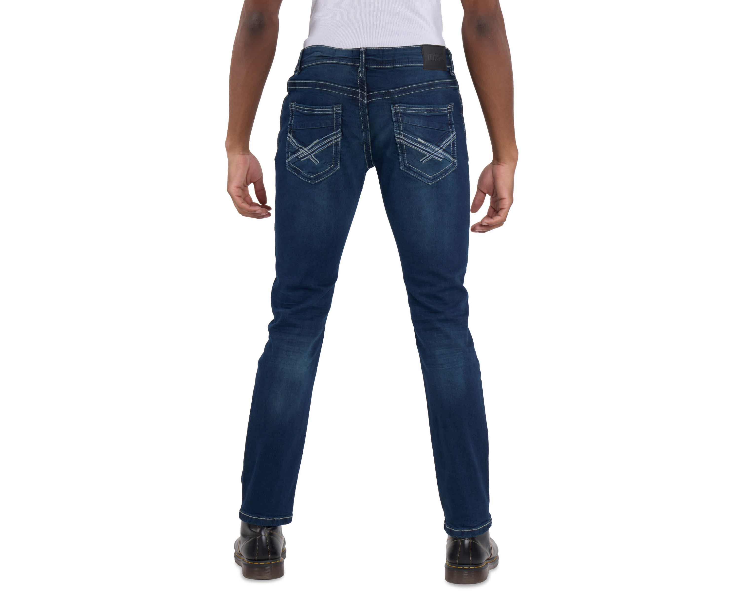 Mens Modern Fit Saddle Stitch Jeans