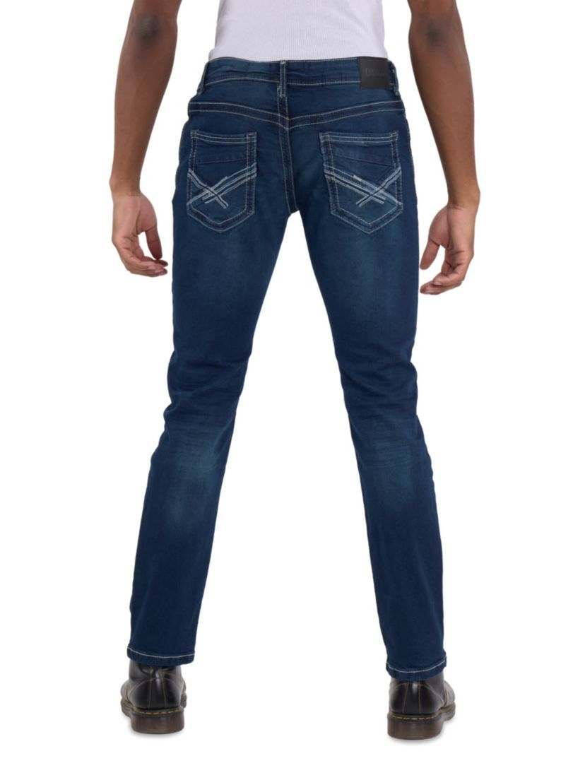 Mens Modern Fit Saddle Stitch Jeans