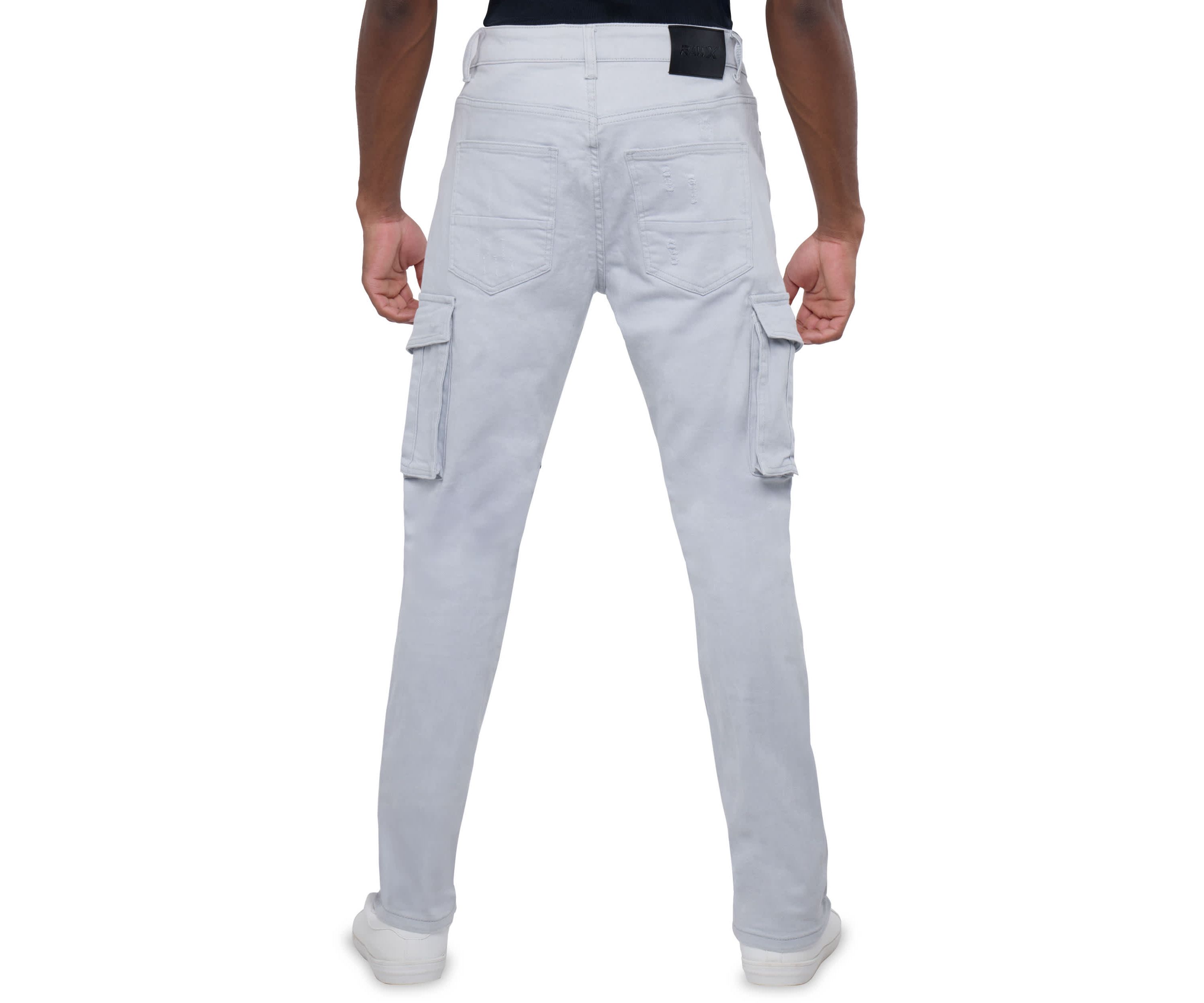 Mens Rip And Repair Cargo Pocket Jeans