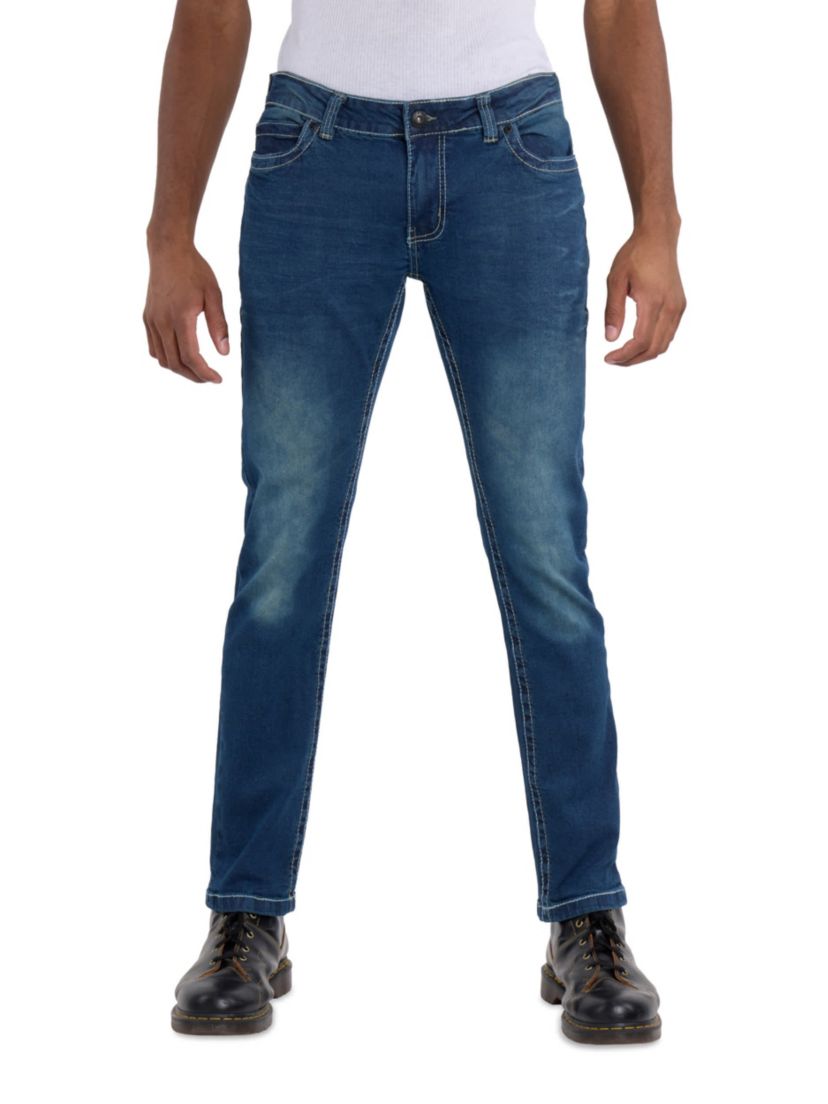 Mens Modern Fit Saddle Stitch Jeans