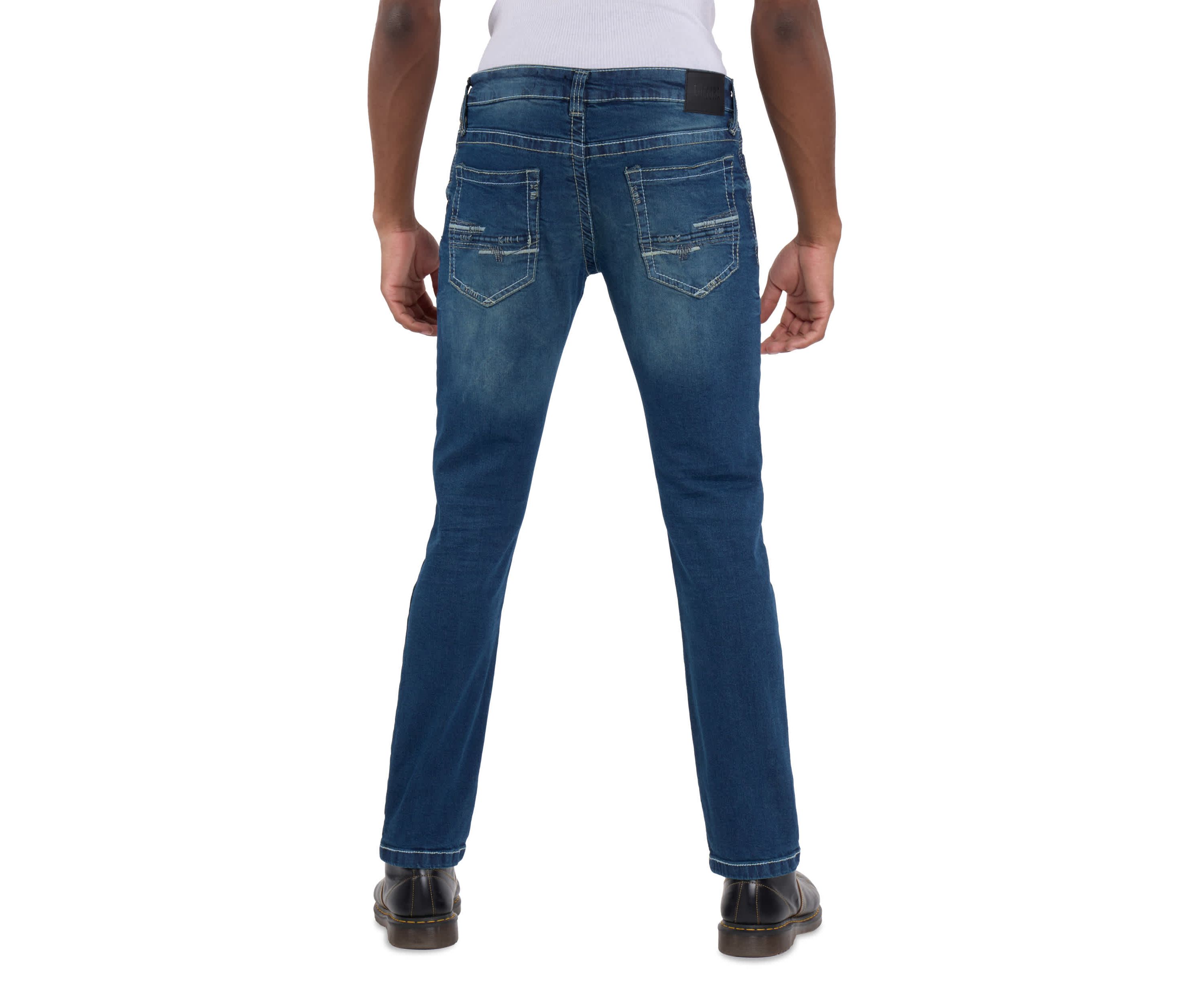 Mens Modern Fit Saddle Stitch Jeans