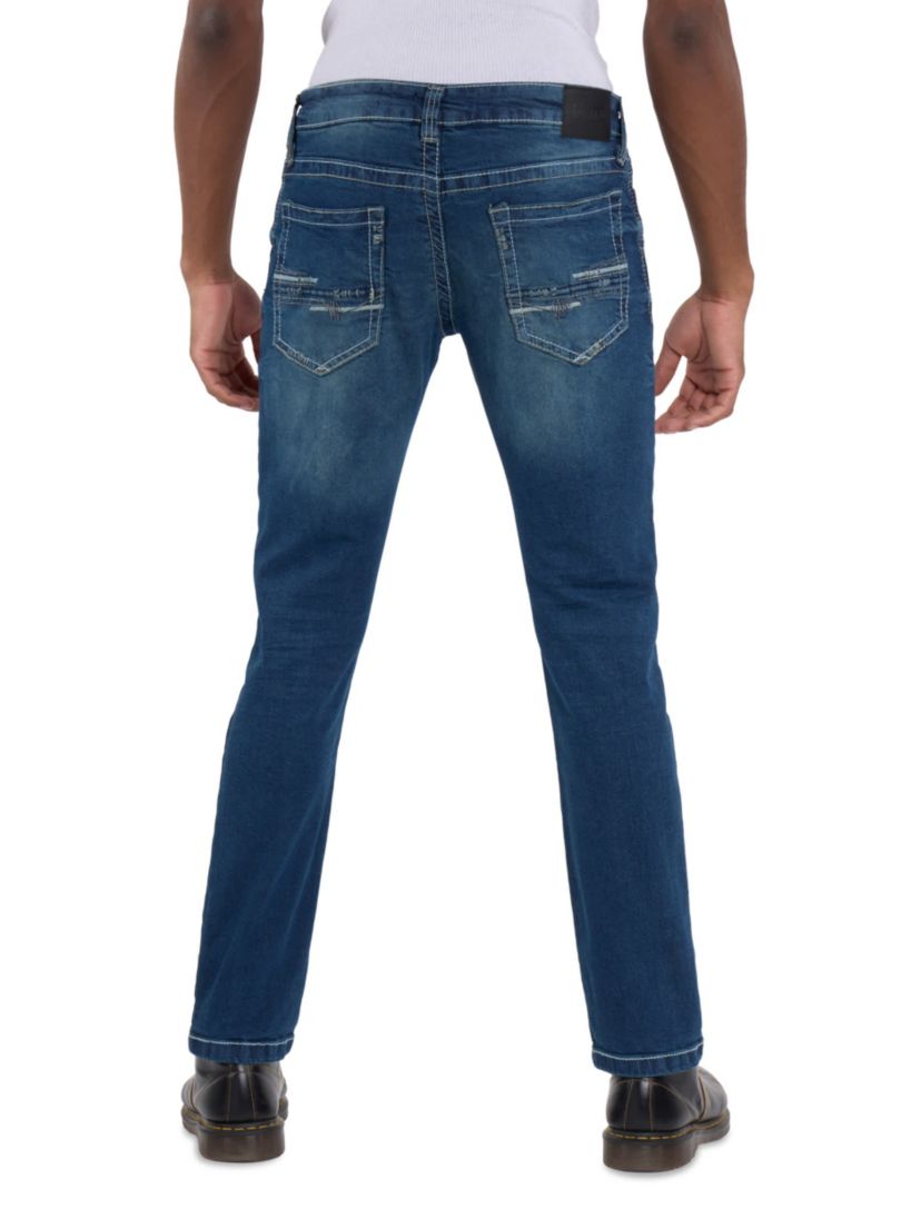 Mens Modern Fit Saddle Stitch Jeans