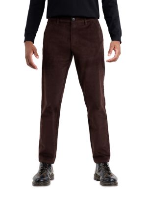 SPRING + MERCER Men's Slim Fit Corduroy Pants, 42 x 32