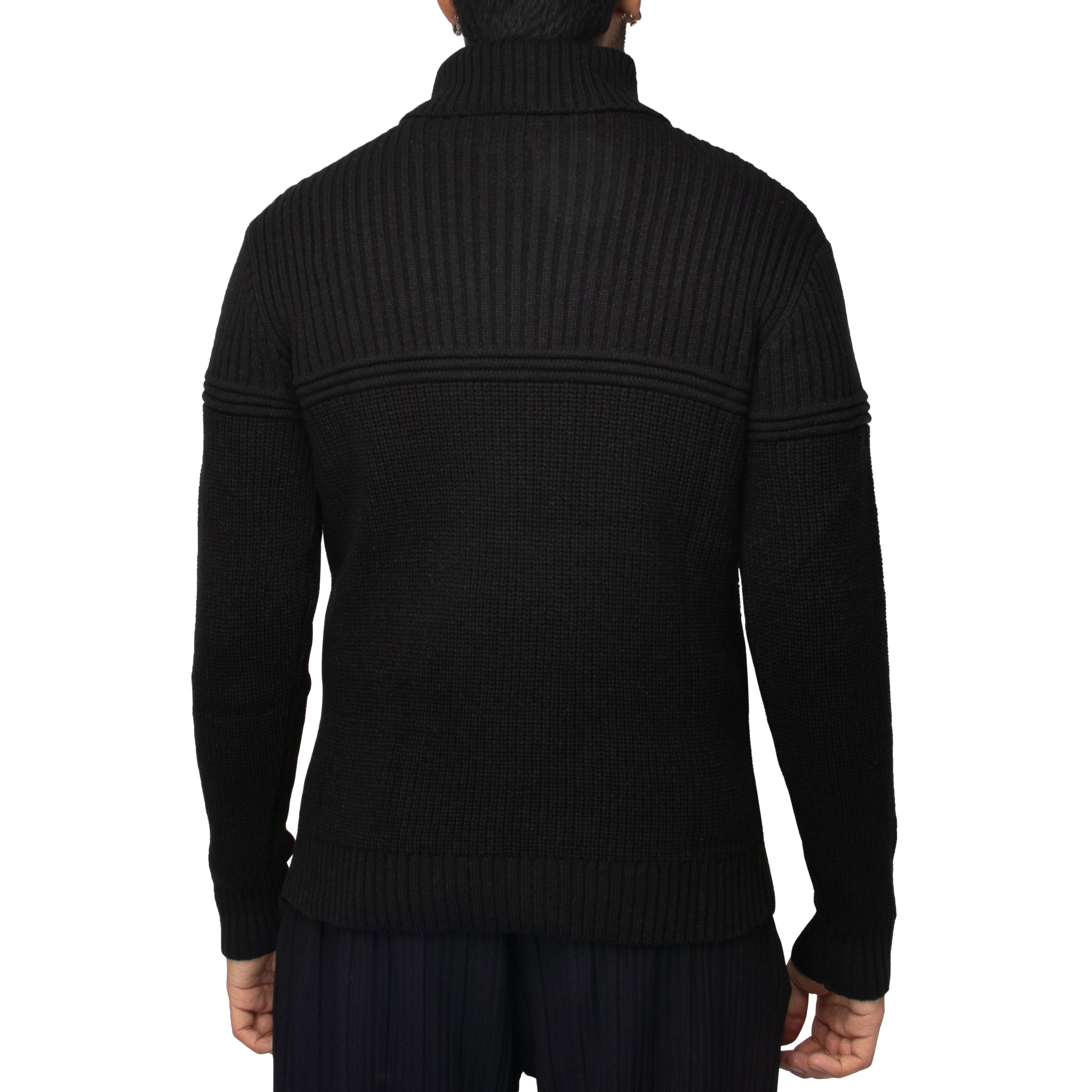 Mens Ribbed Pattern Turtleneck Sweater