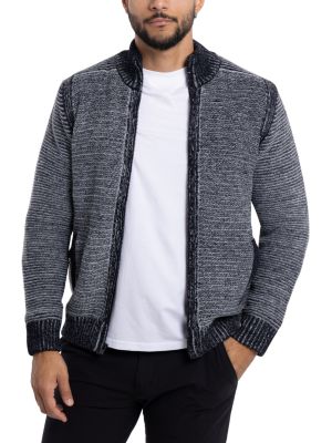 X RAY Men's Full-Zip High Neck Sweater Jacket