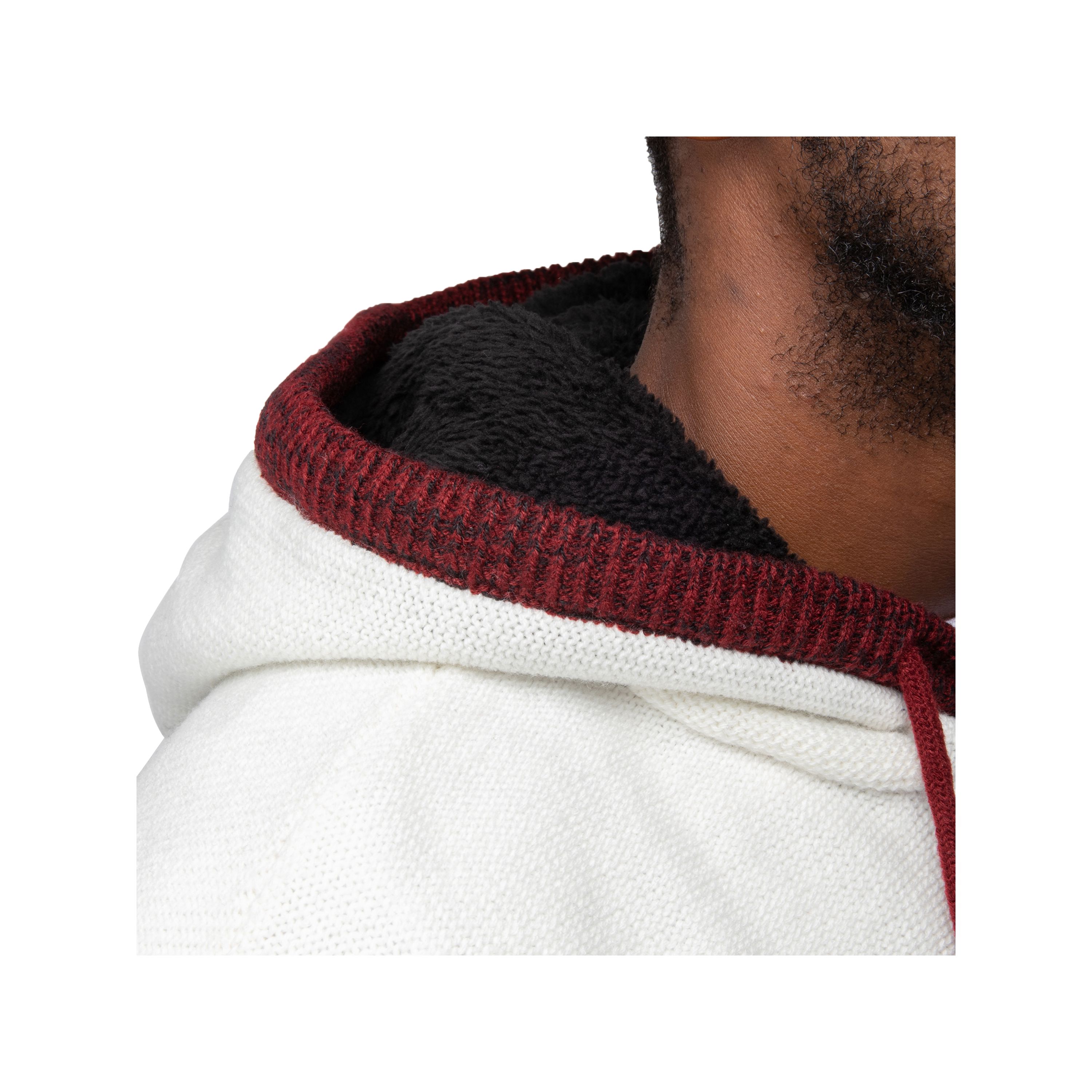 Mens Colorblocked Pattern Hooded Sweater