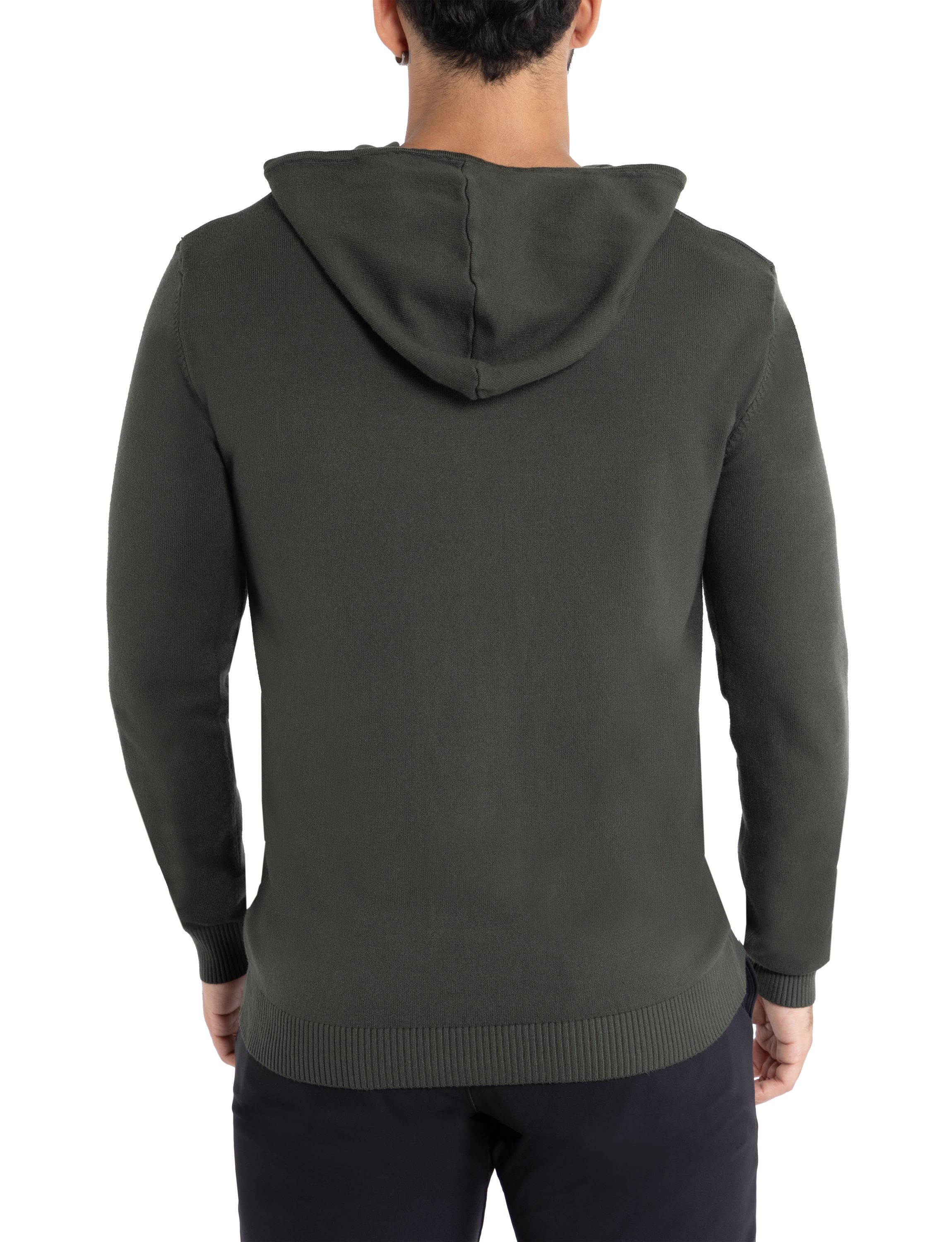 Mens Basic Hooded Sweater