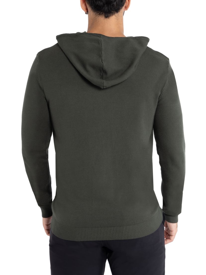 Mens Basic Hooded Sweater